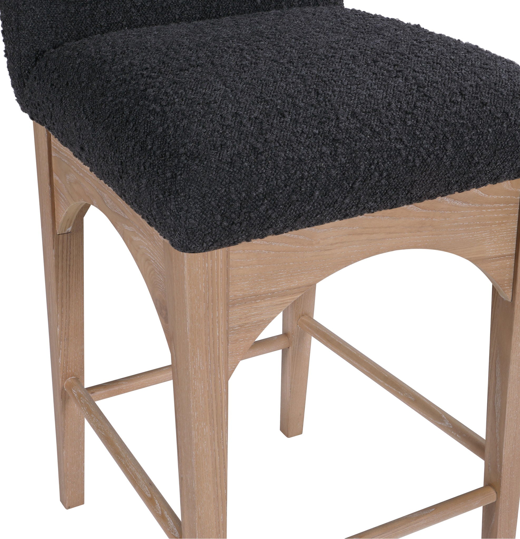 Waldorf - Boucle Stool With Natural Legs
