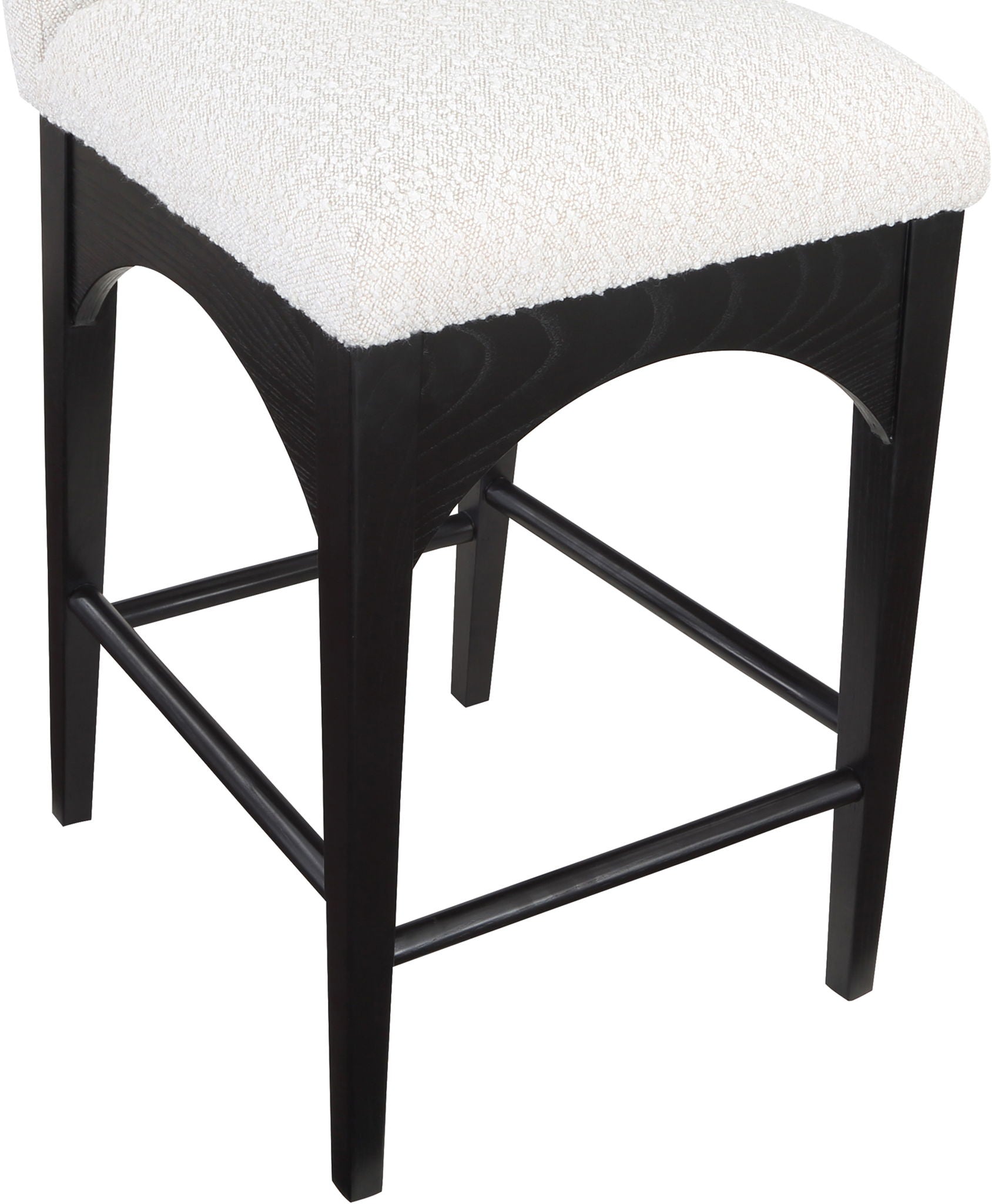 Waldorf - Boucle Stool With Black Legs