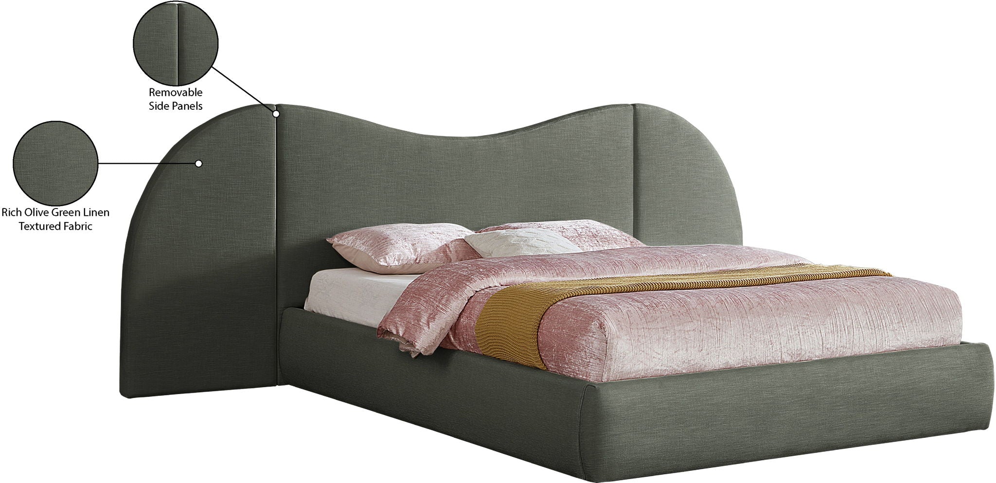 Everest - Linen Fabric Bed