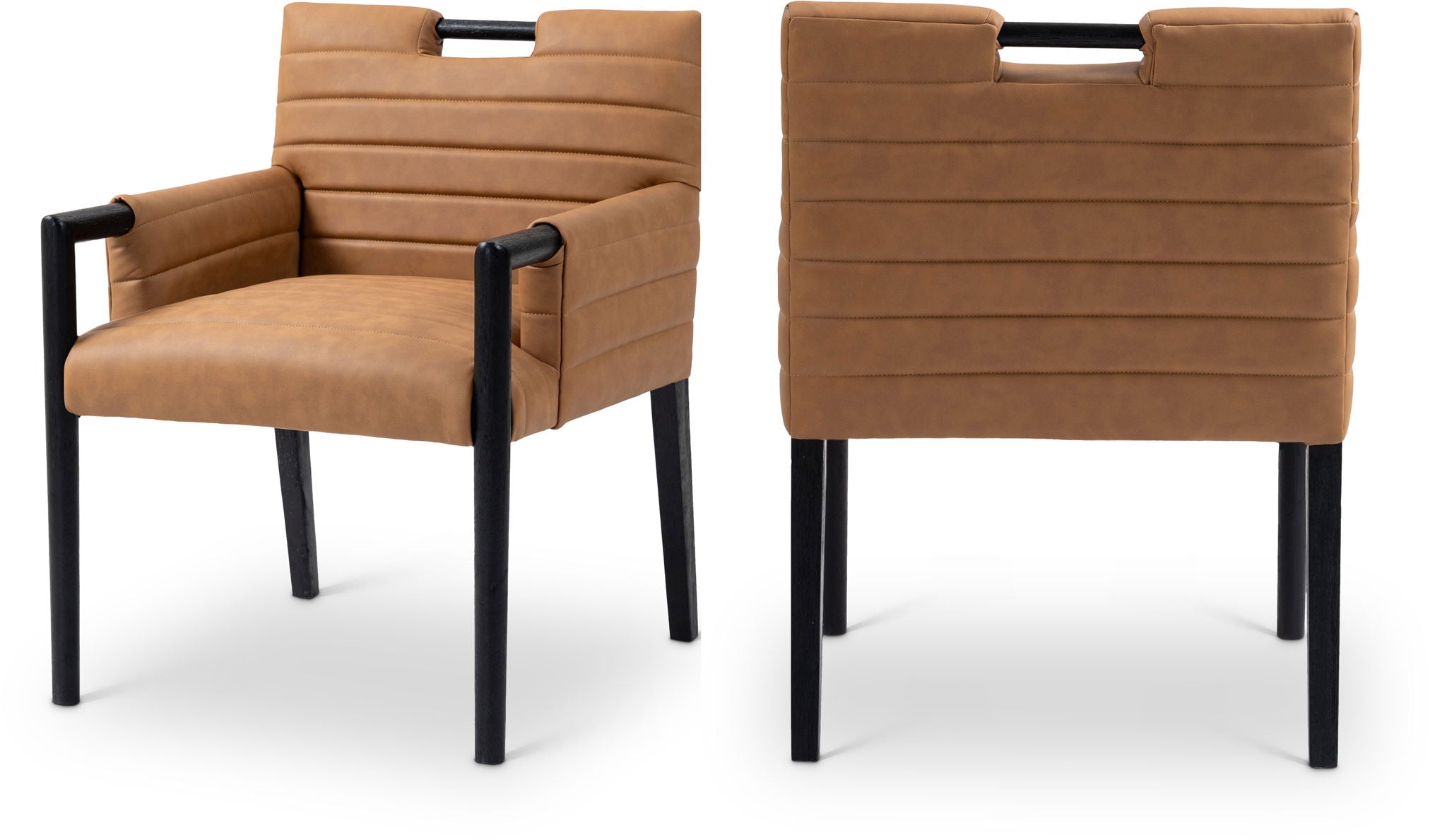 Aimee - Dining Arm Chair - Black Legs