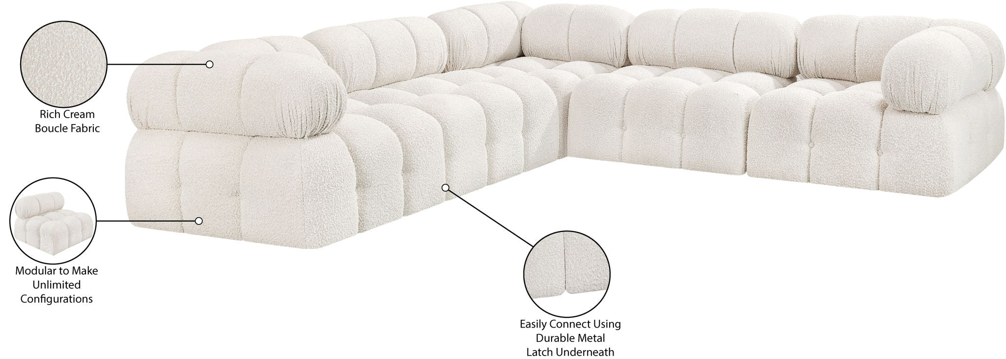 Ames - 5 Piece Modular Sectional