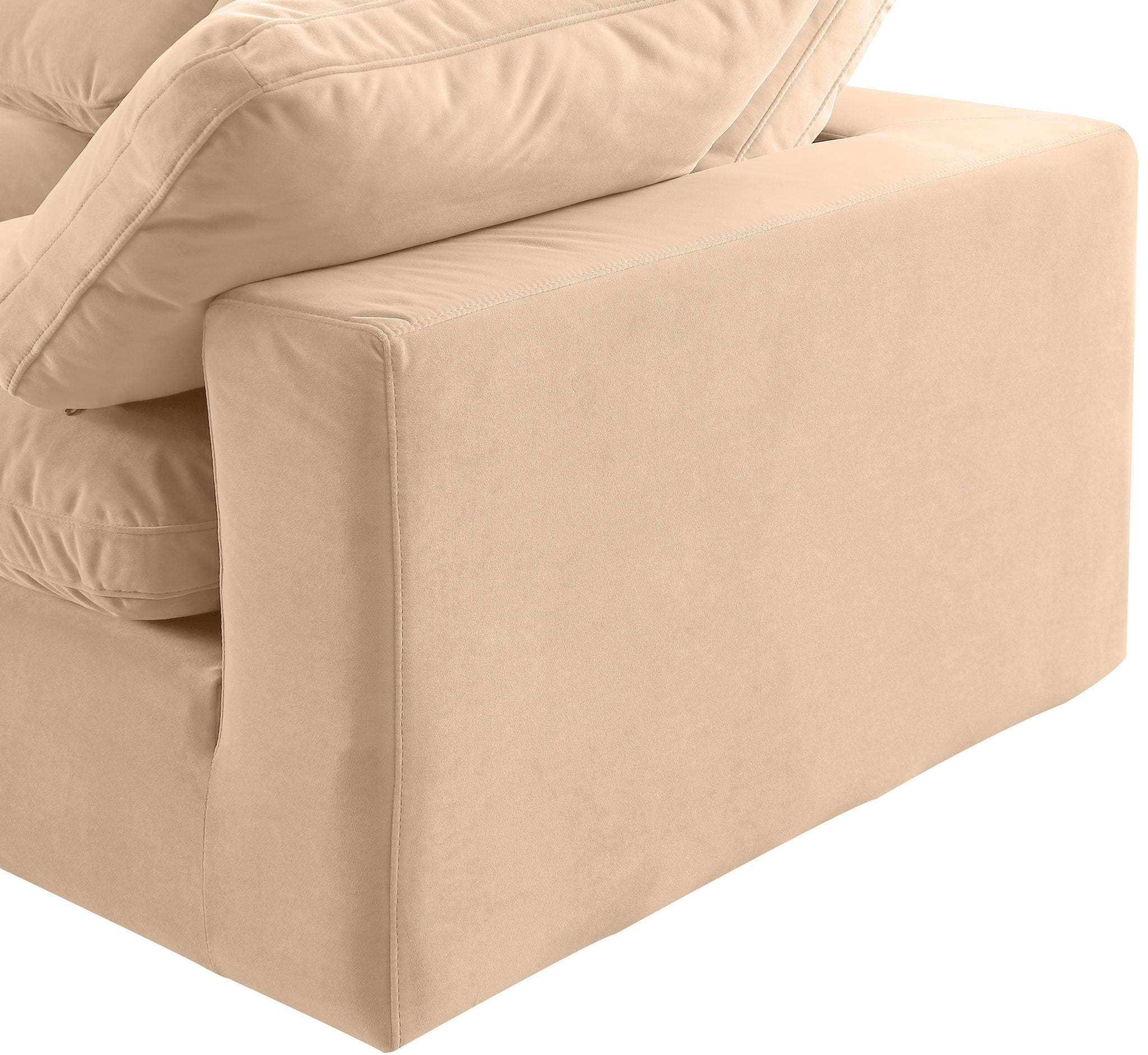 Comfy - 6 Piece Velvet Modular Corner Sectional