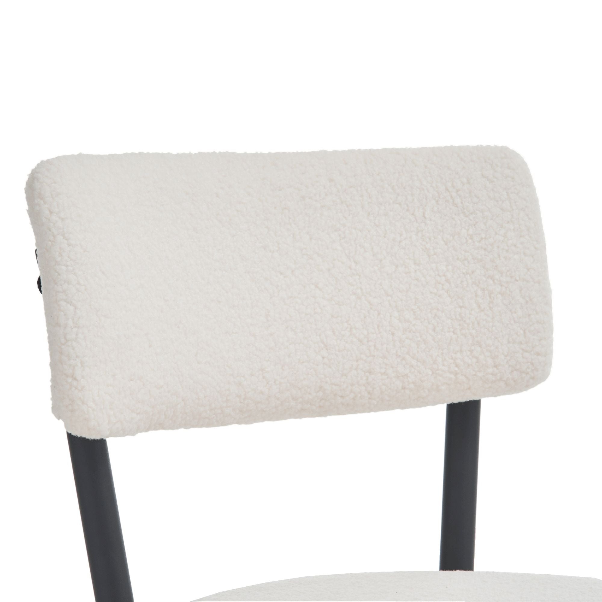 Modern Teddy Fabric Upholstered Bar Stools - Legs
