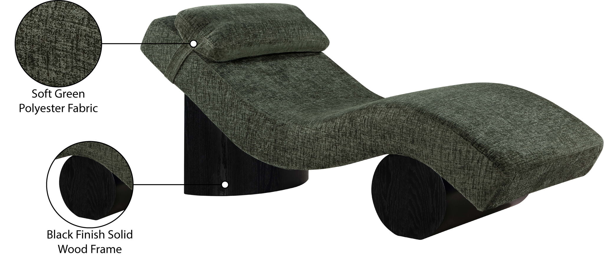 Marcella - Chaise Lounge - Black Base