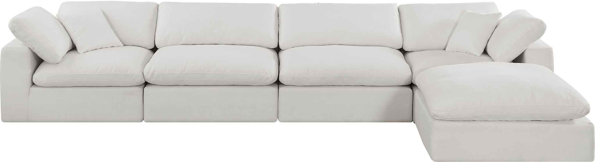 Comfy - 5 Piece Linen Modular Sectional With Chaise