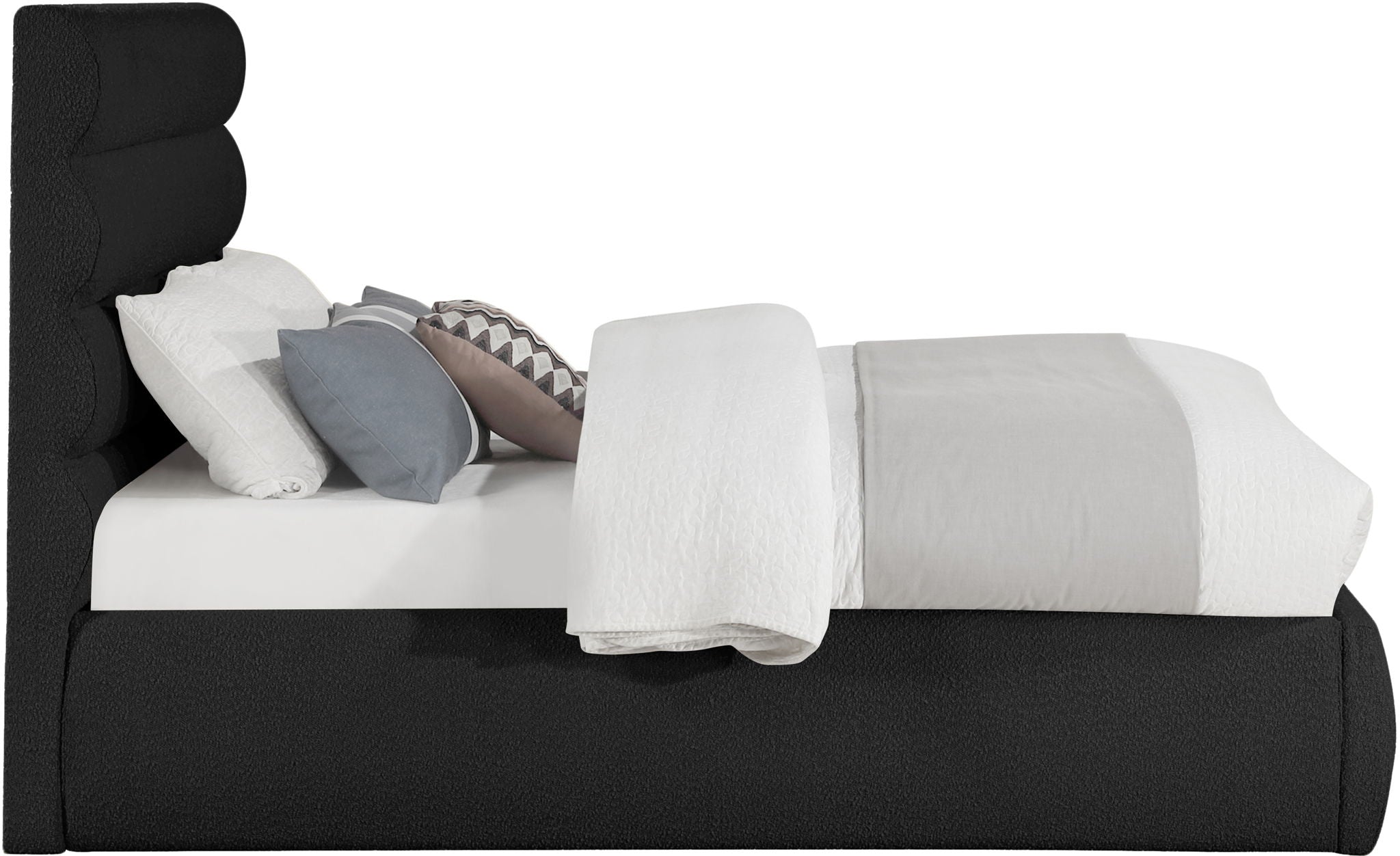 Adam - Boucle Fabric Bed With 52" Headboard