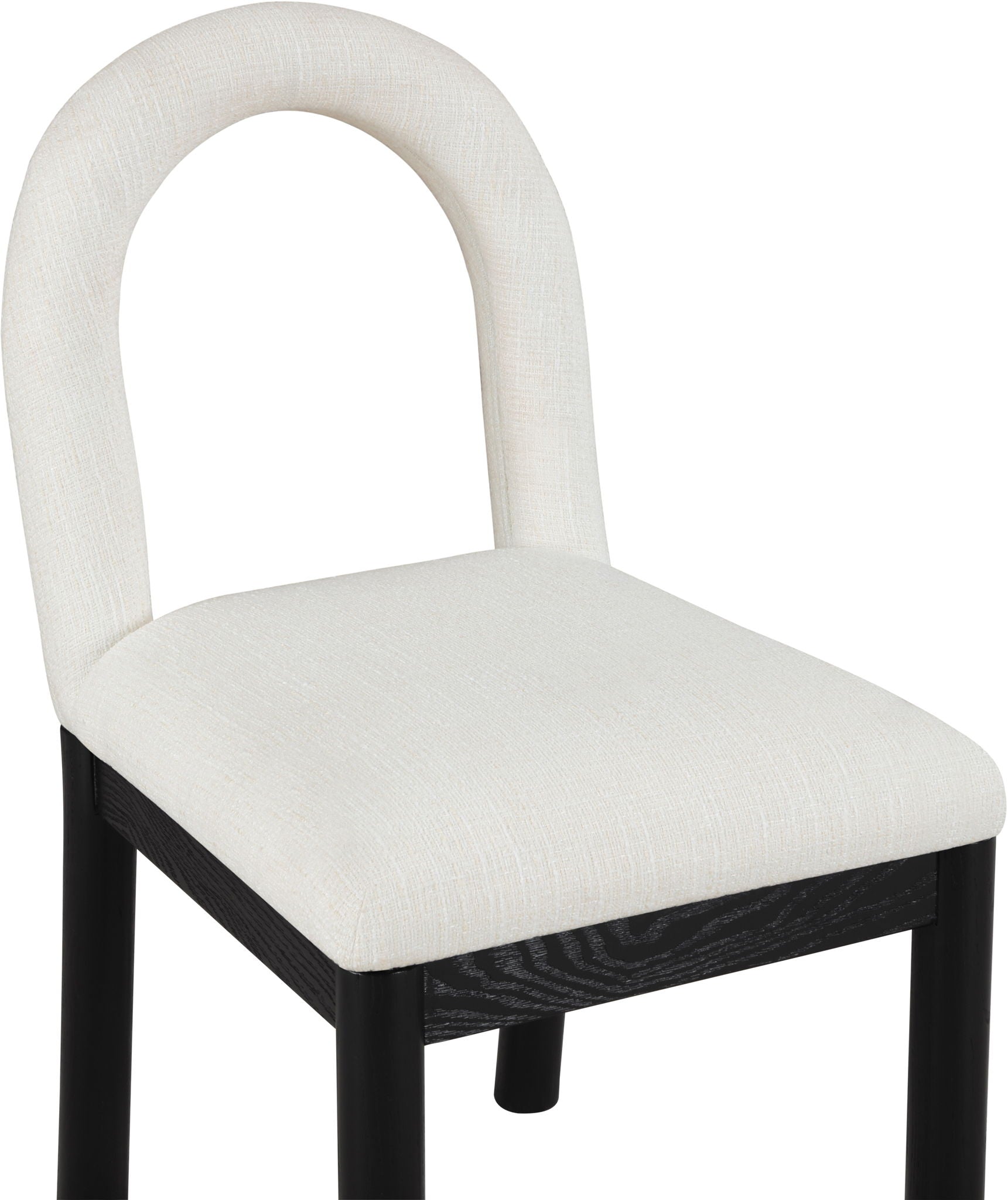 Conrad - Linen Dining Chair With Black Legs