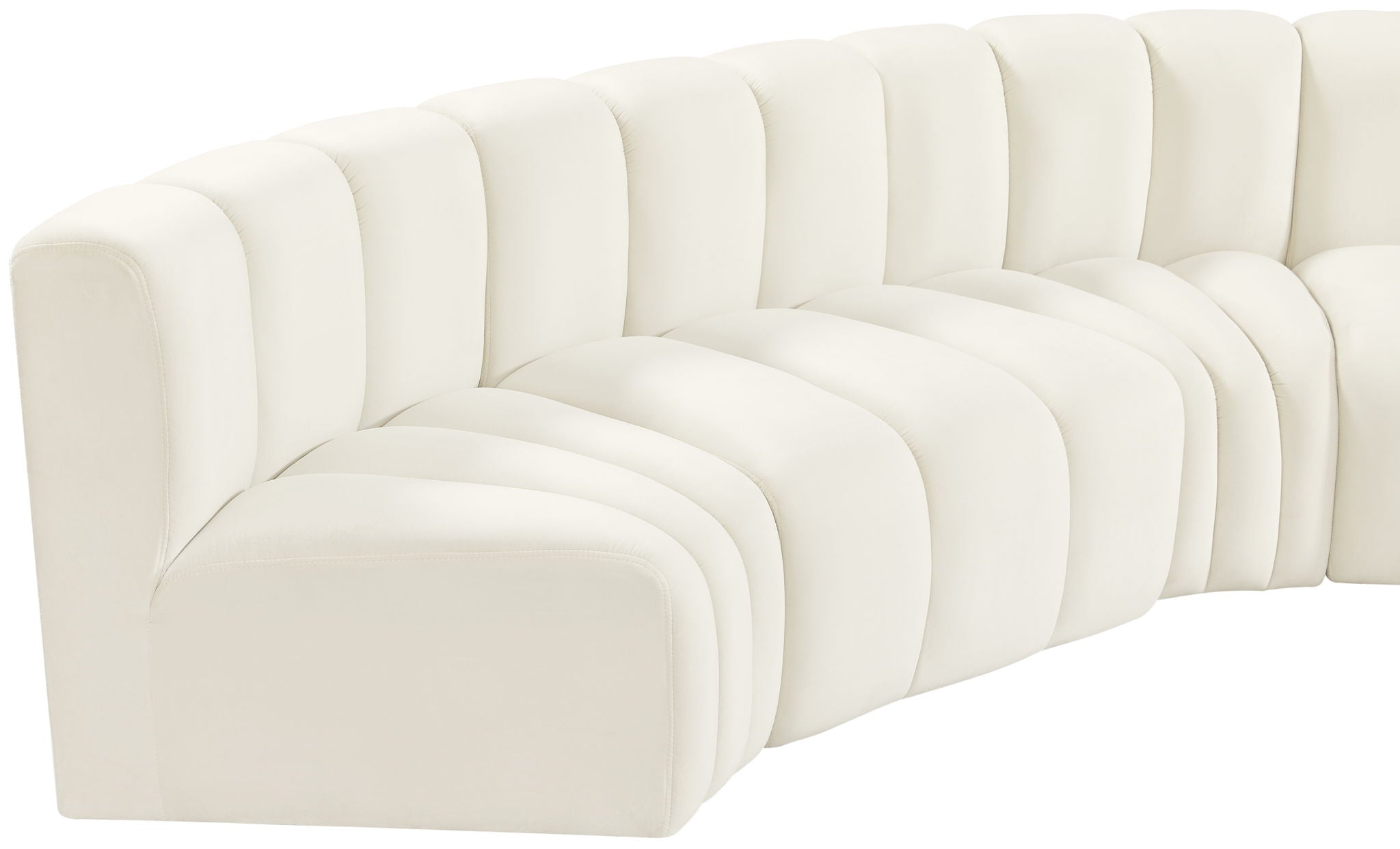 Arc - Velvet 8 Piece Curved Modular Sofa