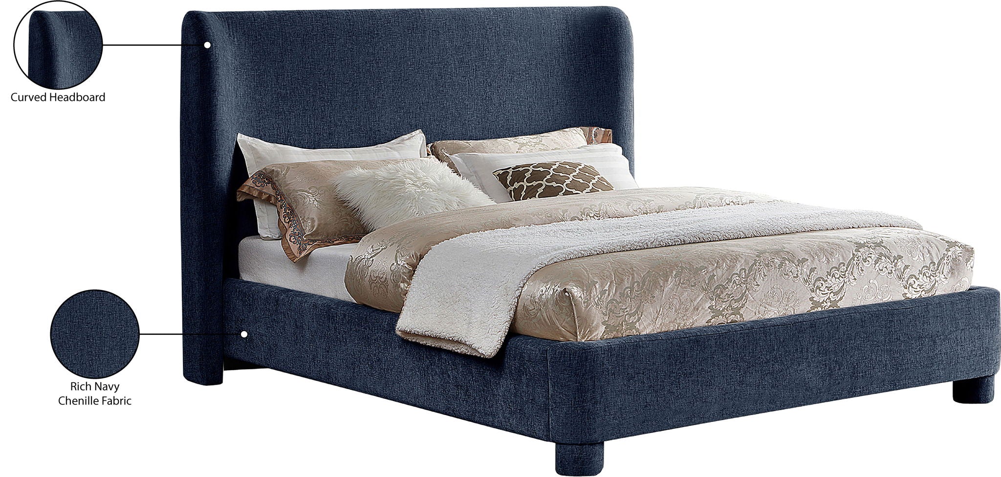 Penny - Chenille Fabric Bed