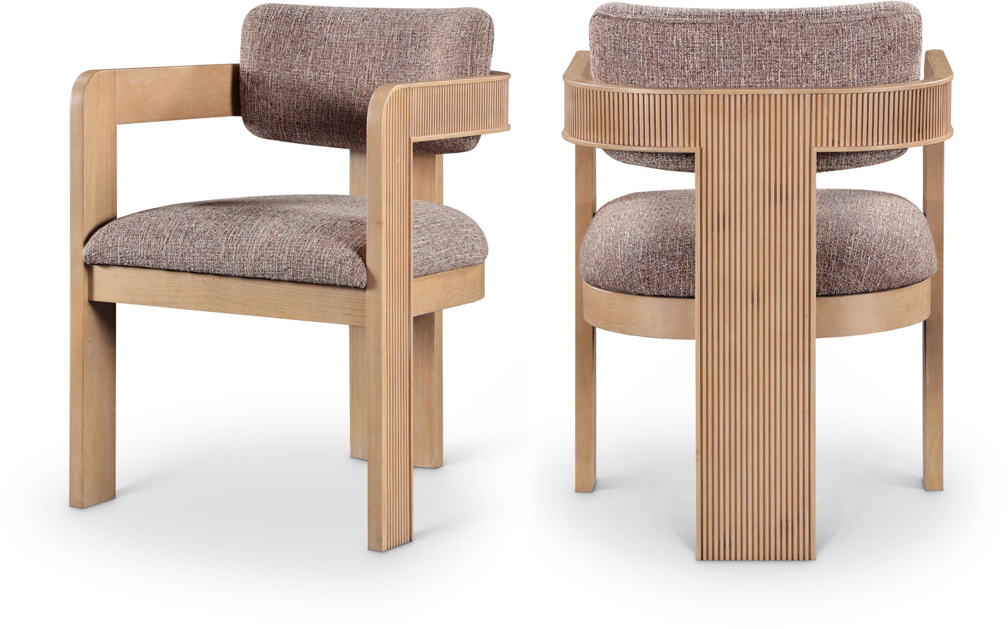 Sacha - Linen Dining Chair With Natural Base (Set of 2)