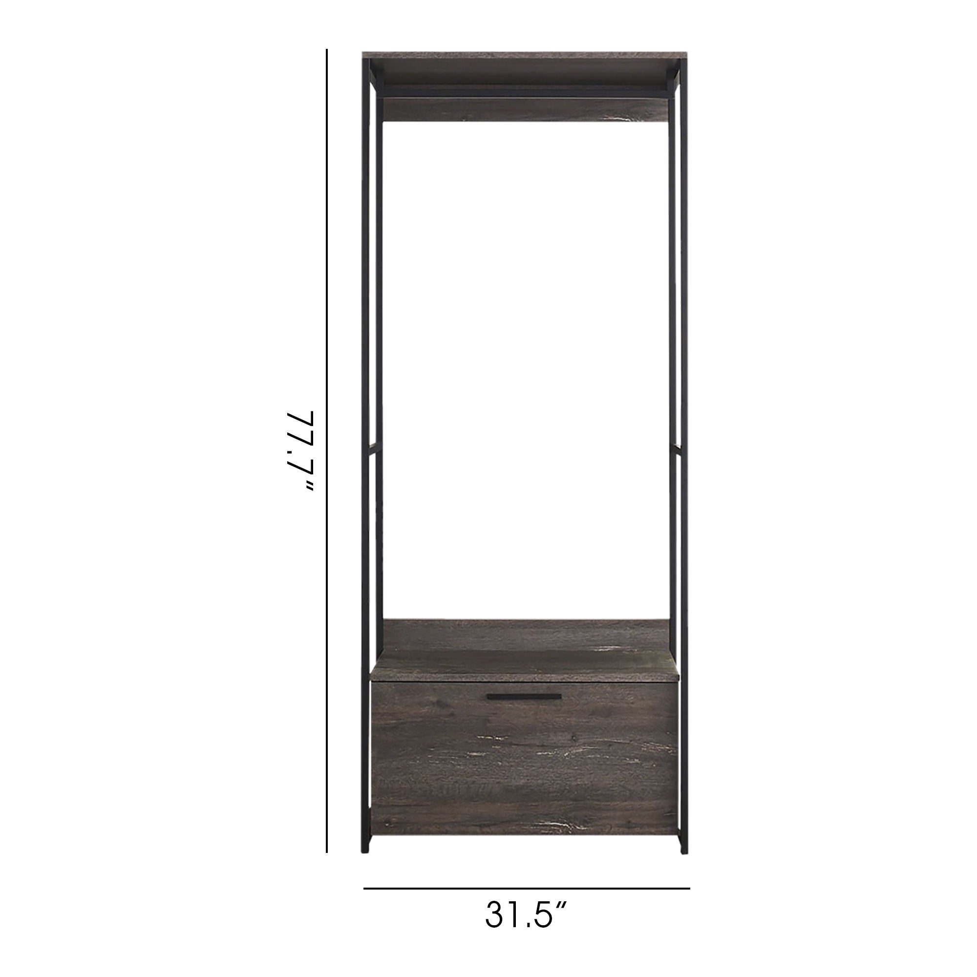 Monica - Walk In Closet With Three Drawers And Shelf