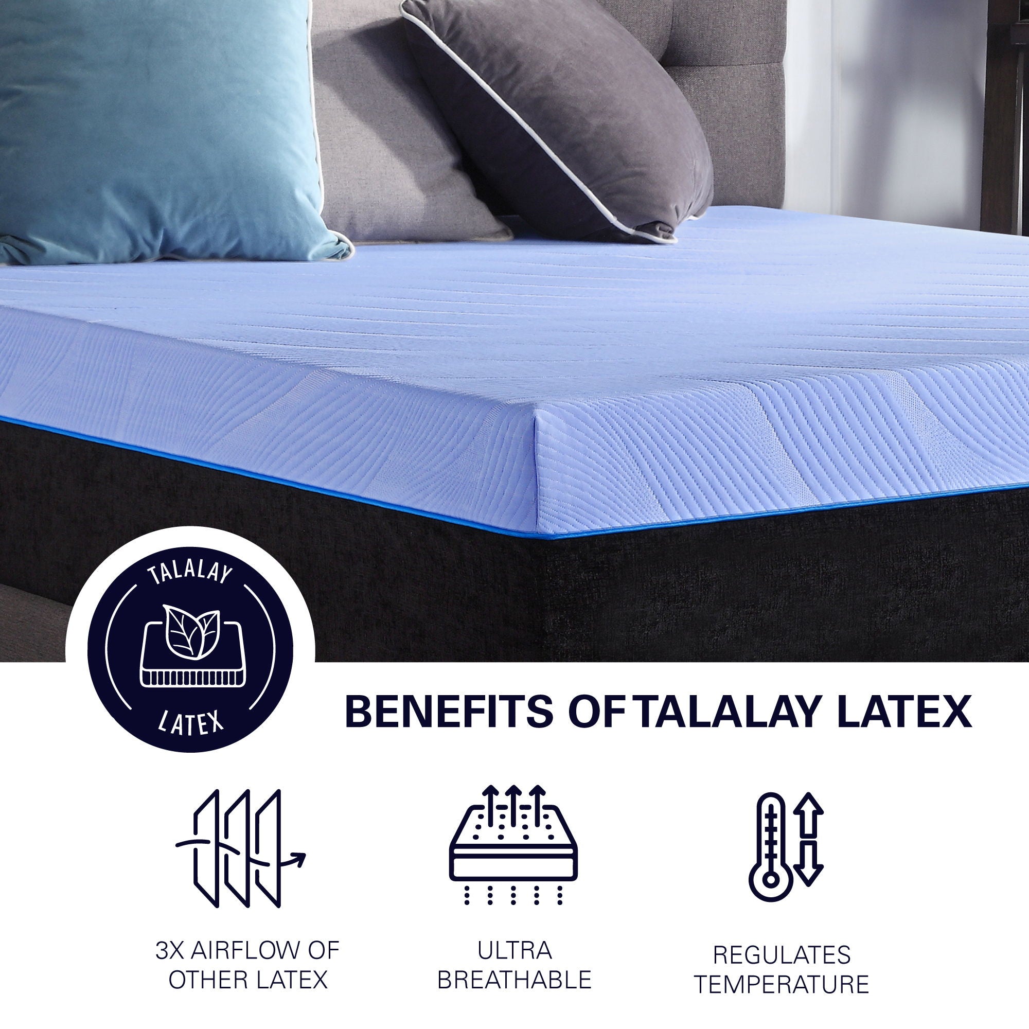 Refresh - 12" Hybrid Cooling Fast Responding Latex Foam And Coil Mattress