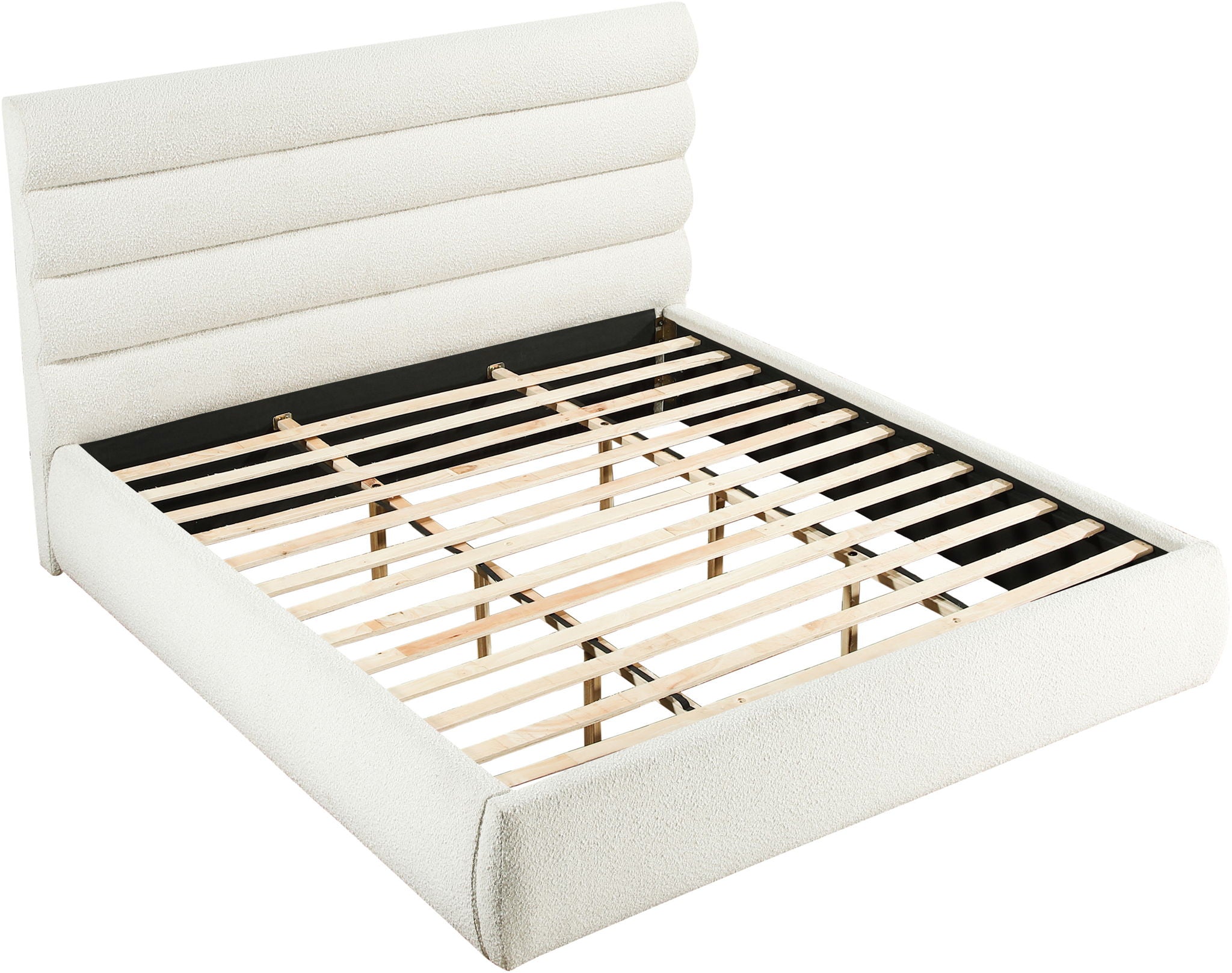 Adam - Boucle Fabric Bed With 52" Headboard