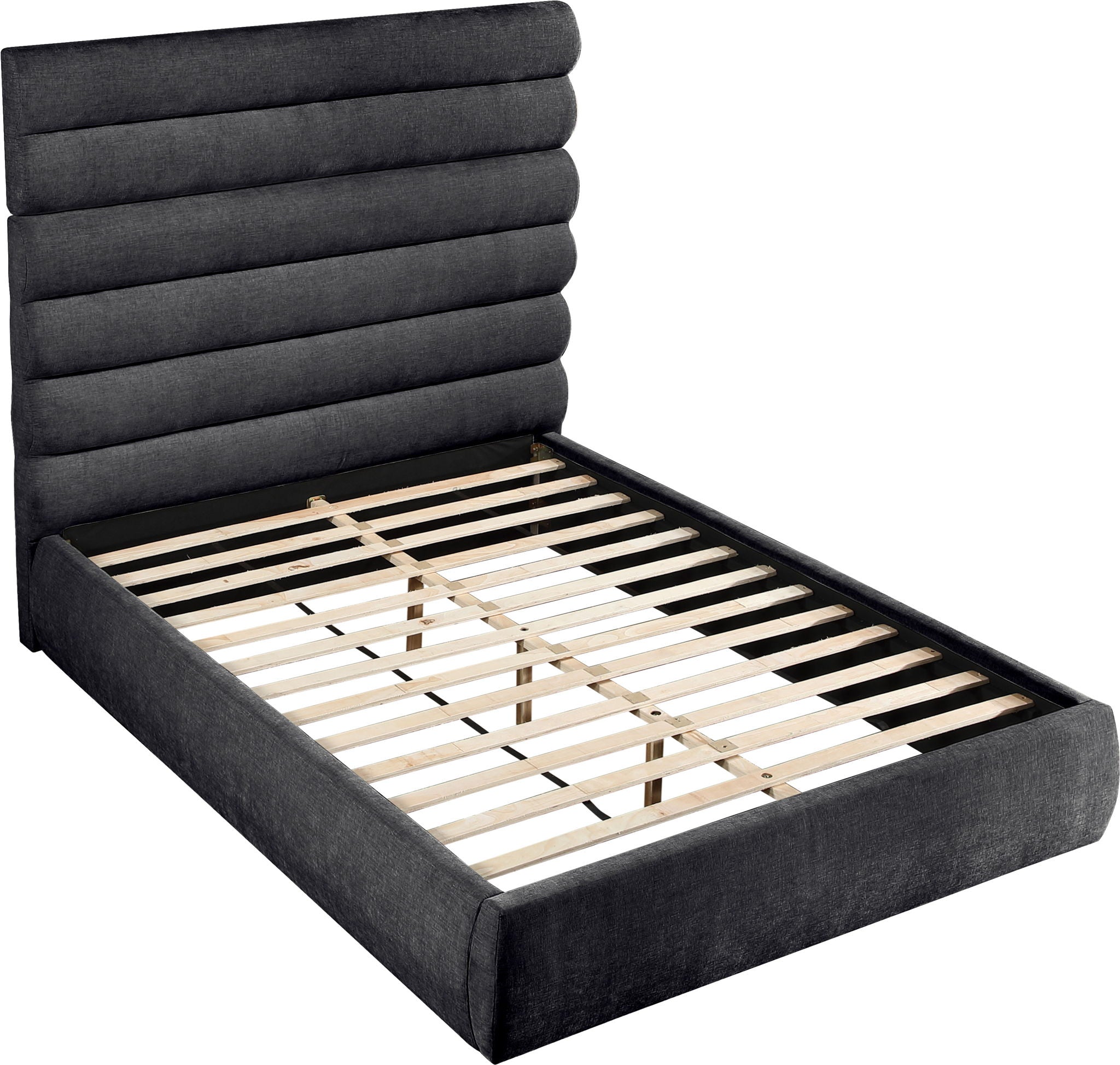 Adam - Chenille Fabric Bed With 70.5" Headboard