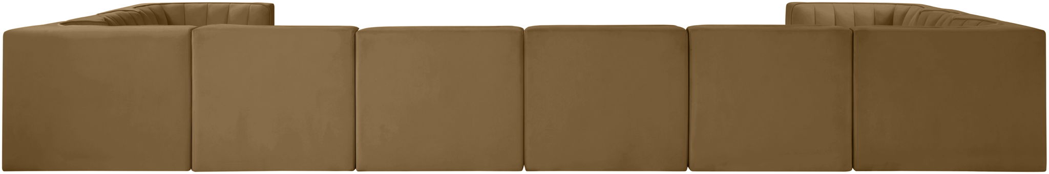 Rummi - Velvet Performance Fabric Upholstered 10 Piece Modular Sectional