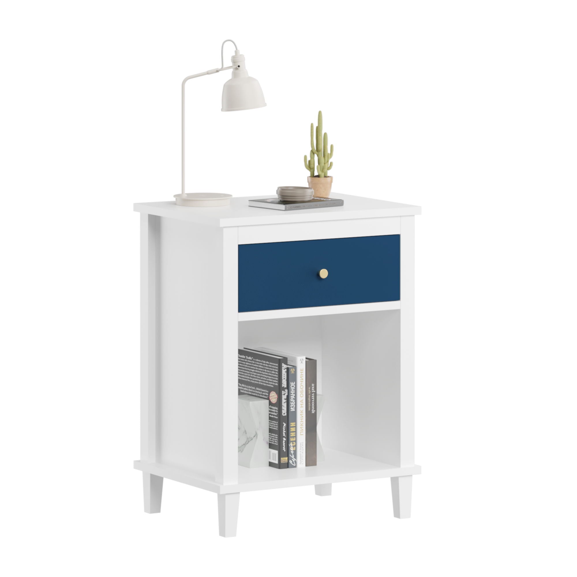 Nightstand With 1 Drawer 1 Shelf