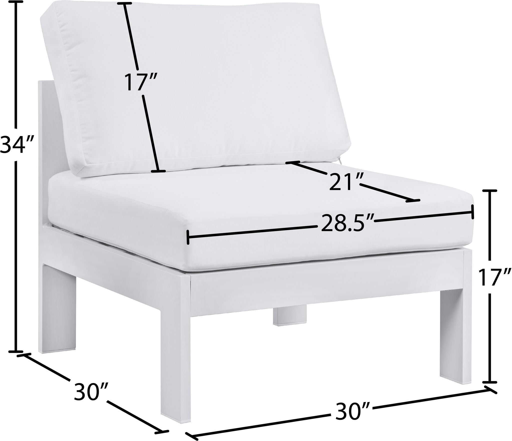 Nizuc - Outdoor Armless Chair