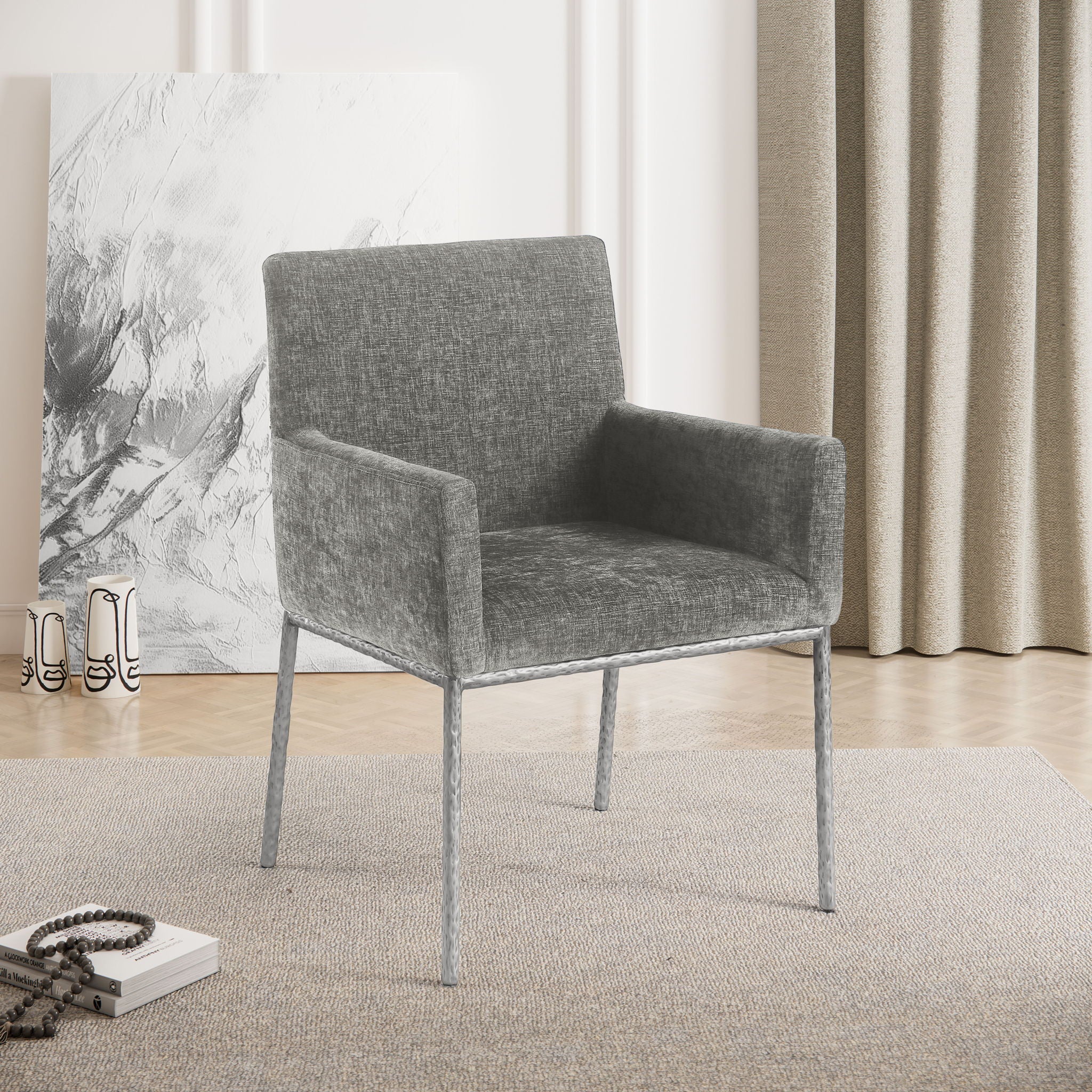 Reeves - Dining Chair With Silver Legs (Set of 2)
