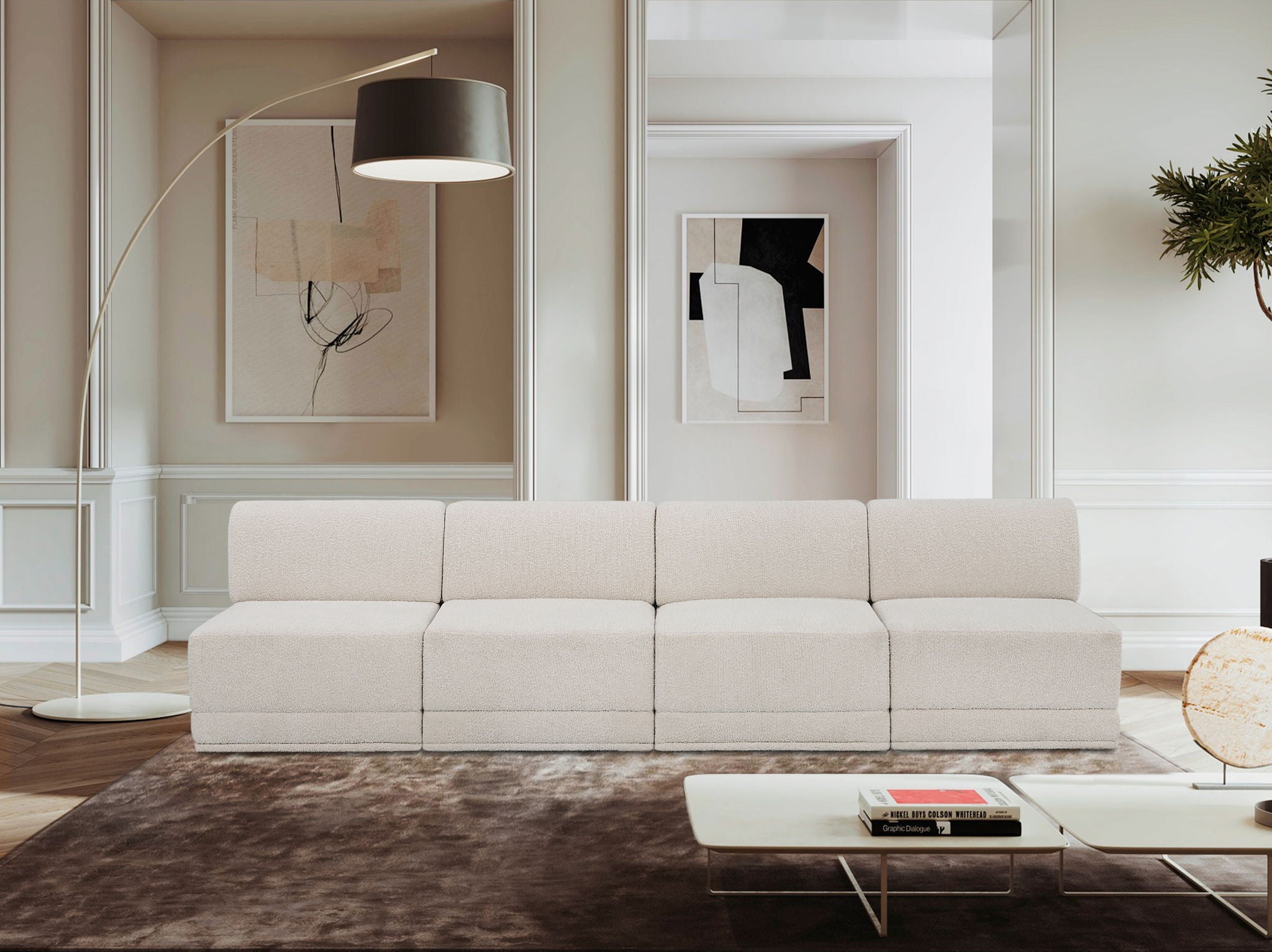 Ollie - 4 Seat Armless Modular Sofa