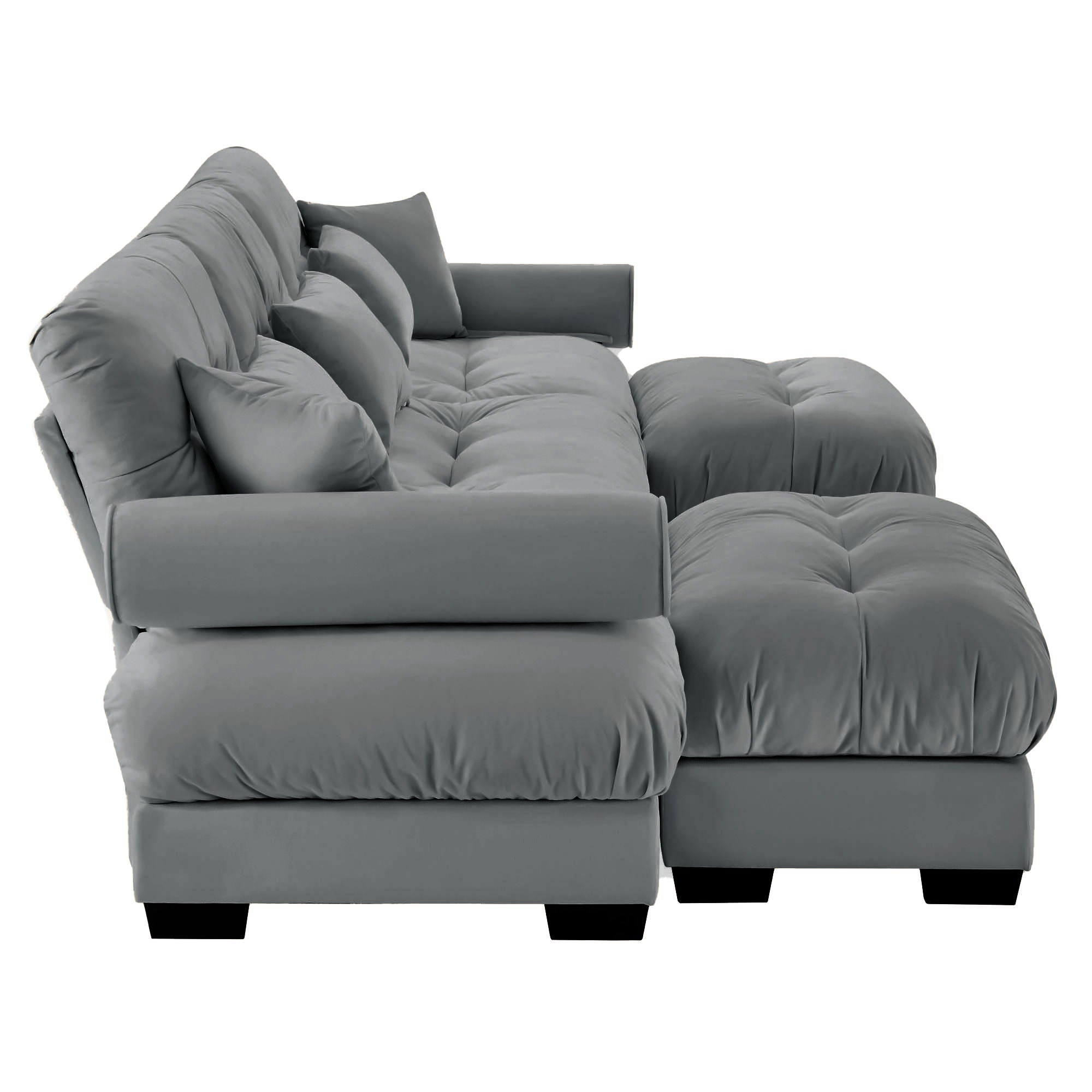 Super Comfort Oversized Modular Sectional Sofa With Movable Ottoman