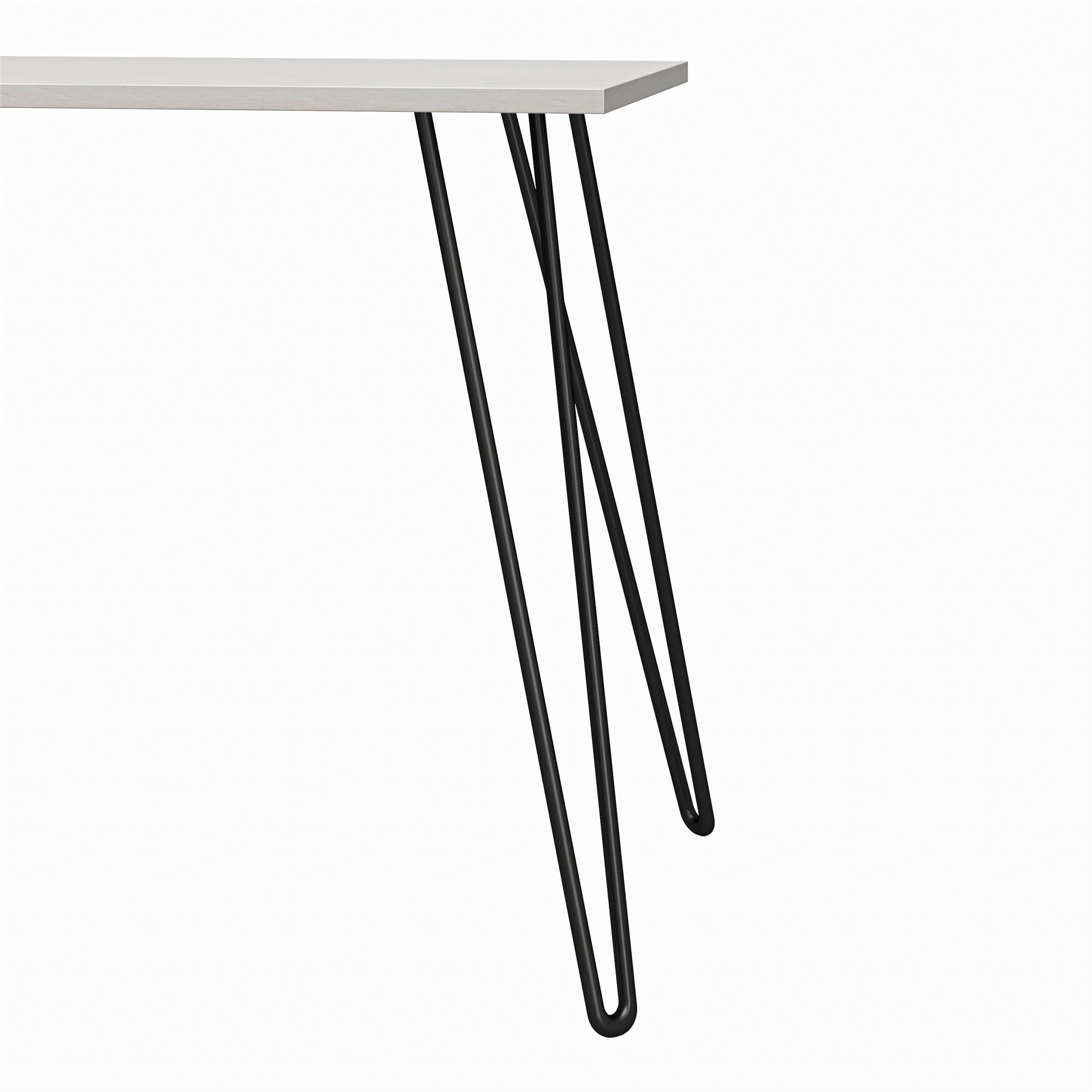 Writing Desk With Hairpin Legs For Study Or Work - White Oak