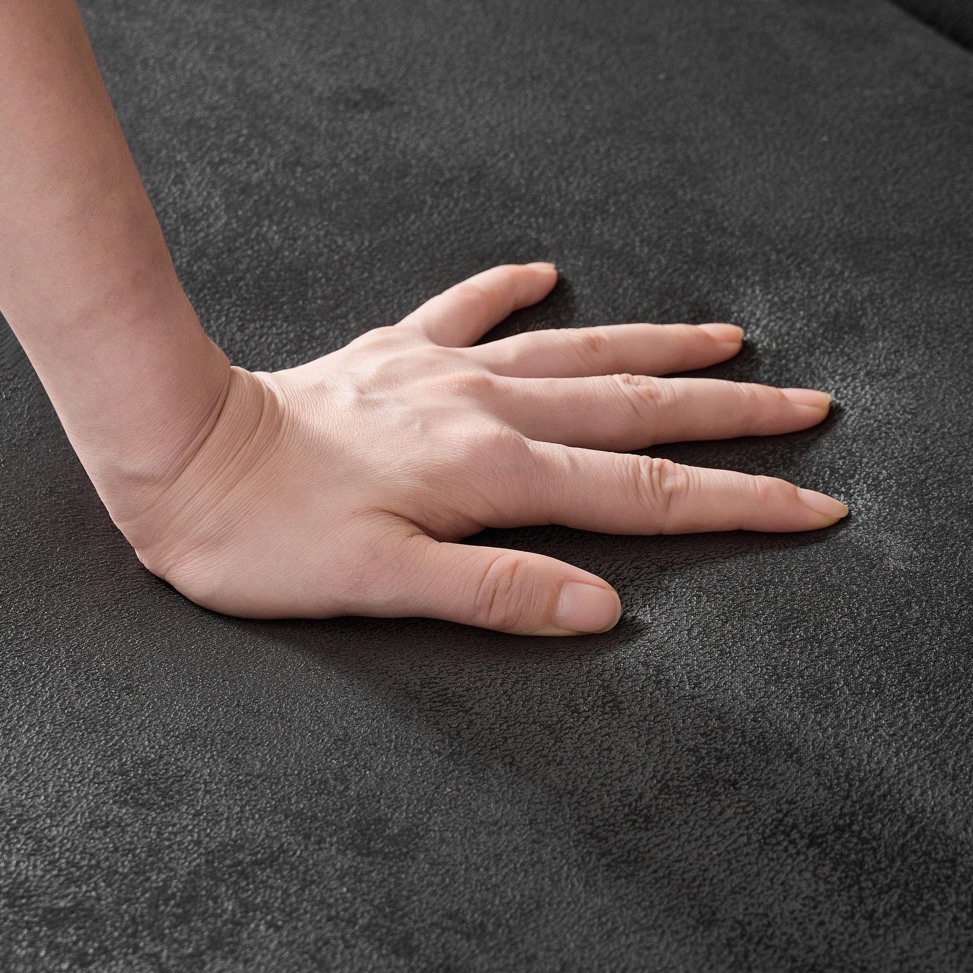 Chesterfield 3 And 3 Seater Sofa Set High Tech Fabric Roll Armrest Upholstered Couch