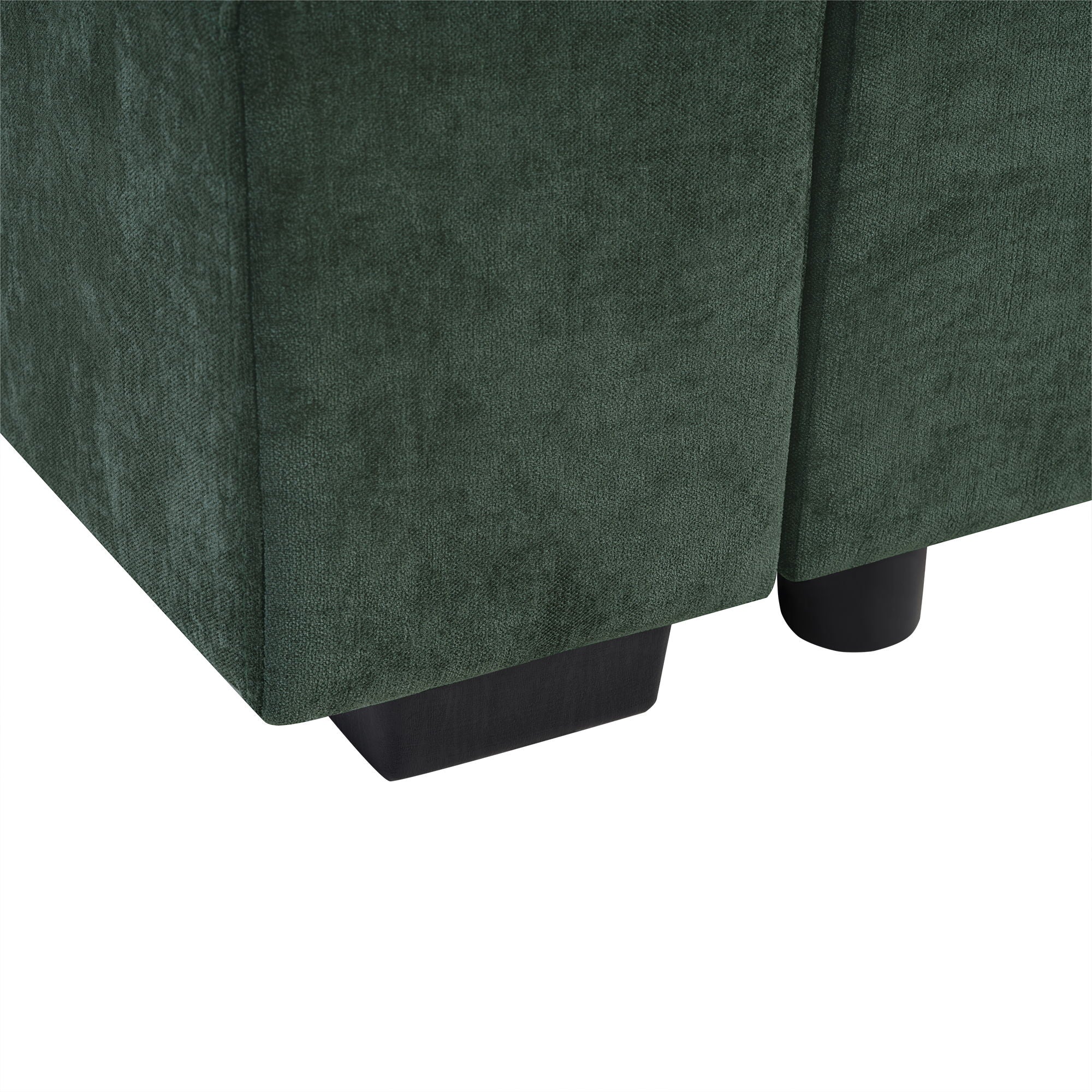 Modern L Shaped Sectional Sofa With Upholstery And Wooden Storage