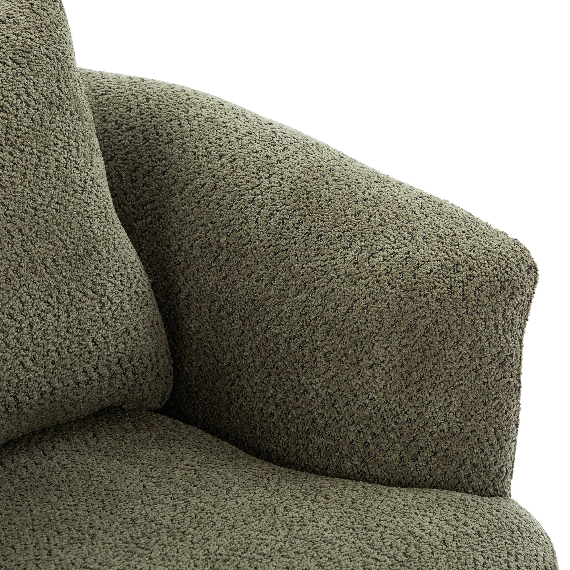 360° Swivel Barrel Sofa Chair With Throw Pillow, Upholstered Accent Chair