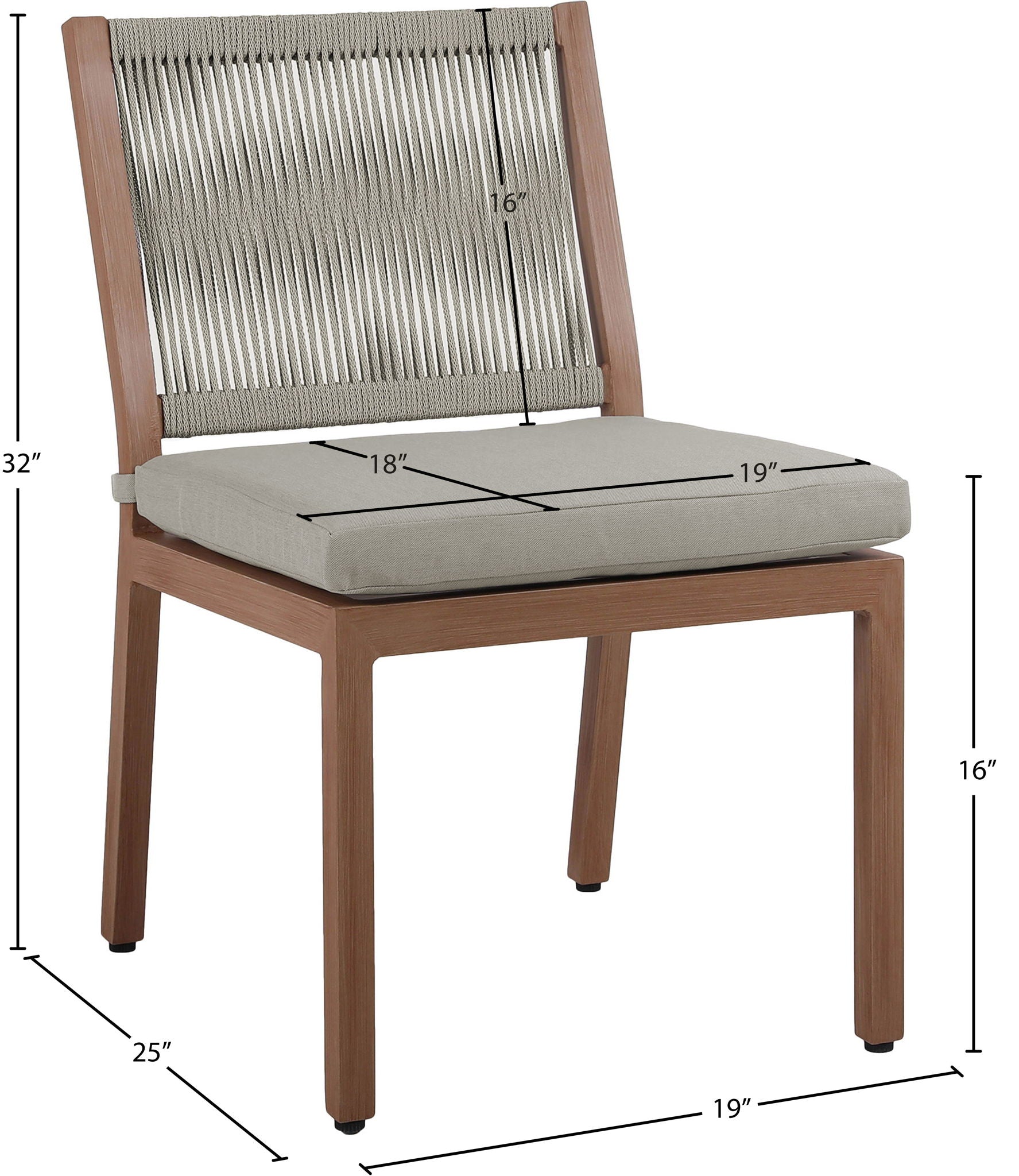 Maui - Water Resistant Outdoor Patio Dining Side Chair (Set of 2)