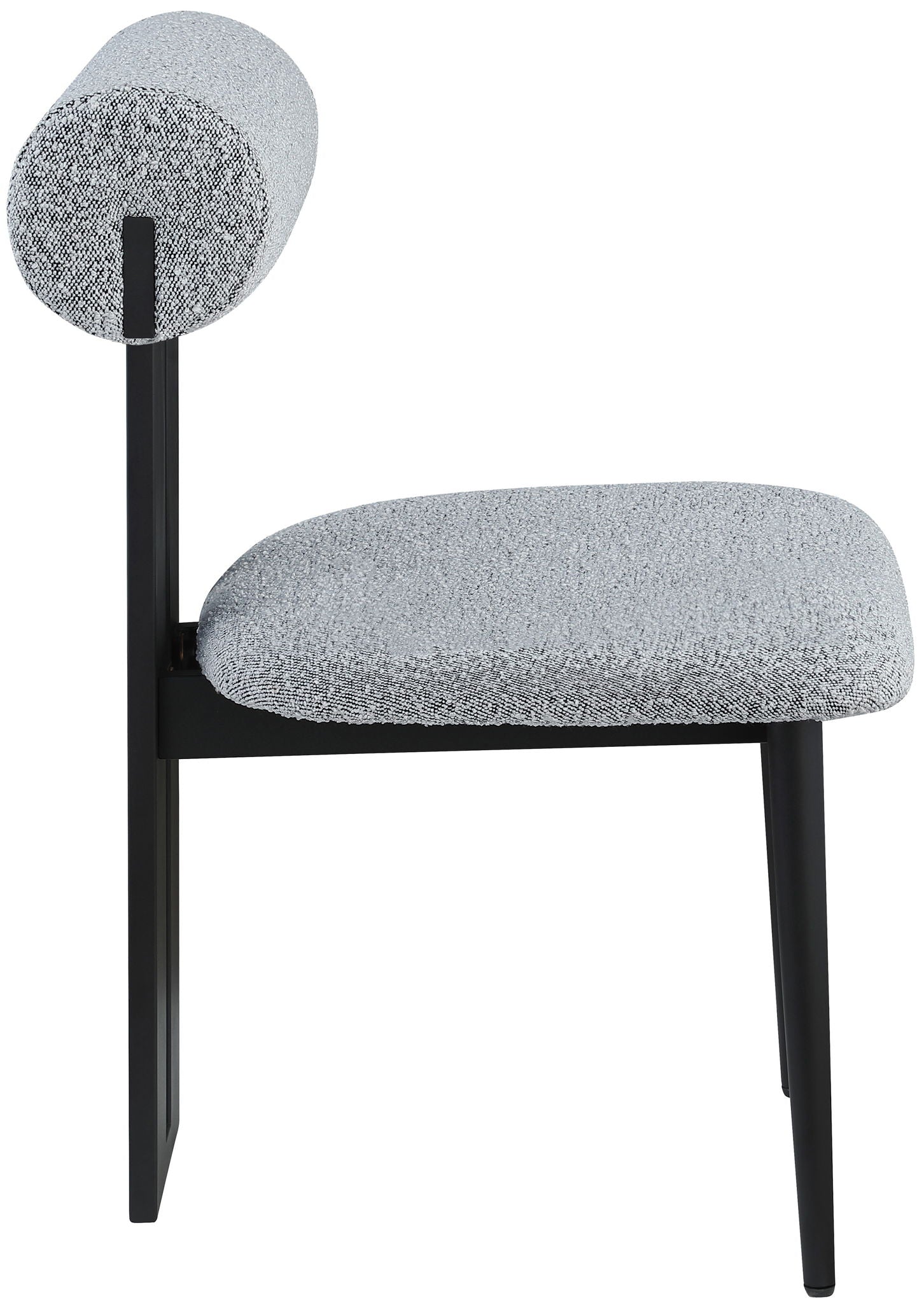 Dario - Boucle Dining Chair With Black Frame (Set of 2)
