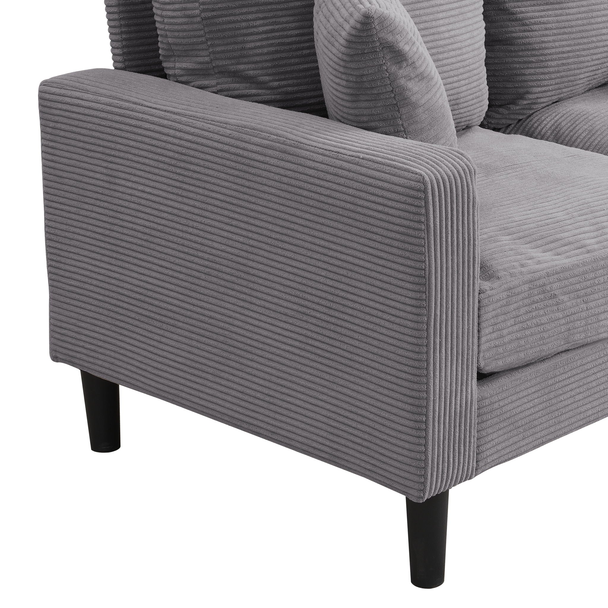 Modern Upholstered 2 Piece Sofa Set With 3 Seater And 2 Seater