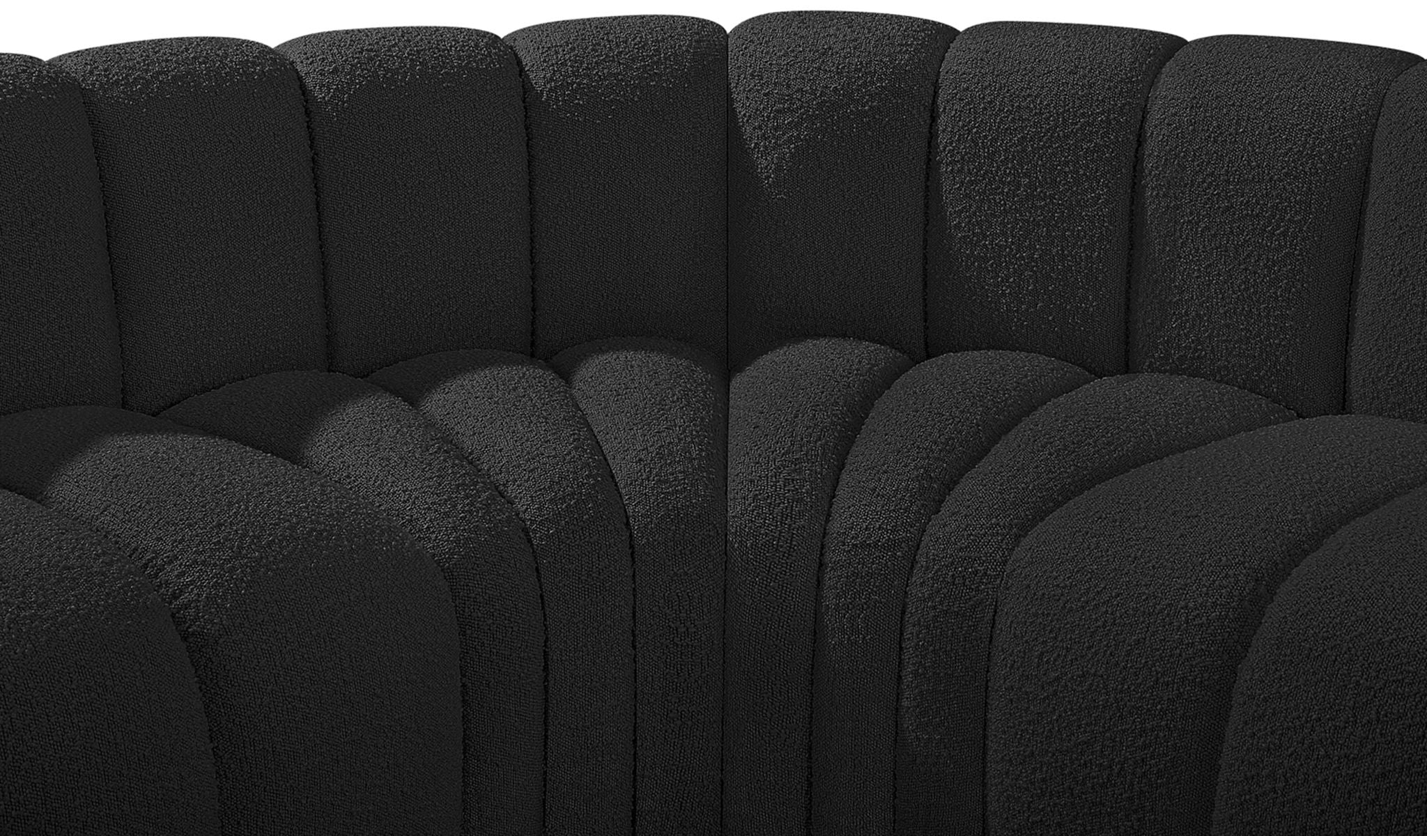 Arc - Boucle Fabric 6 Piece Curved Modular Sofa
