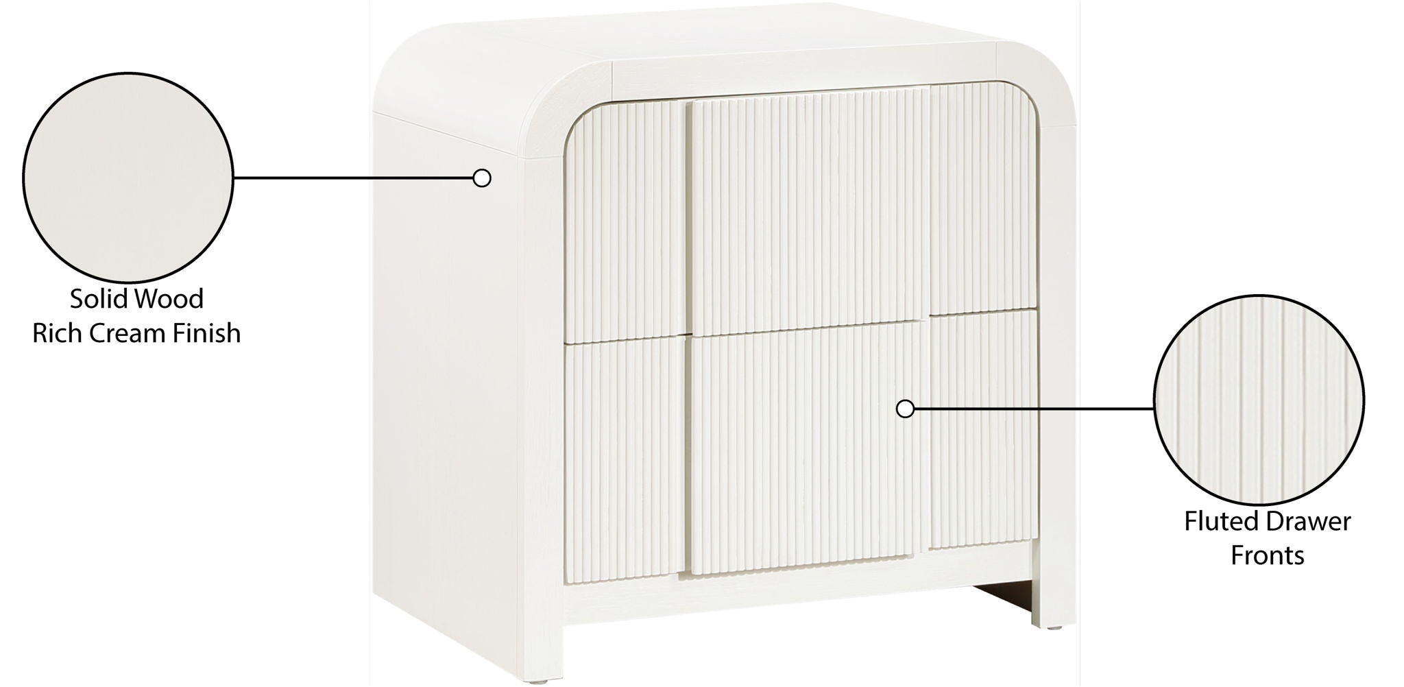 Fluted - Night Stand