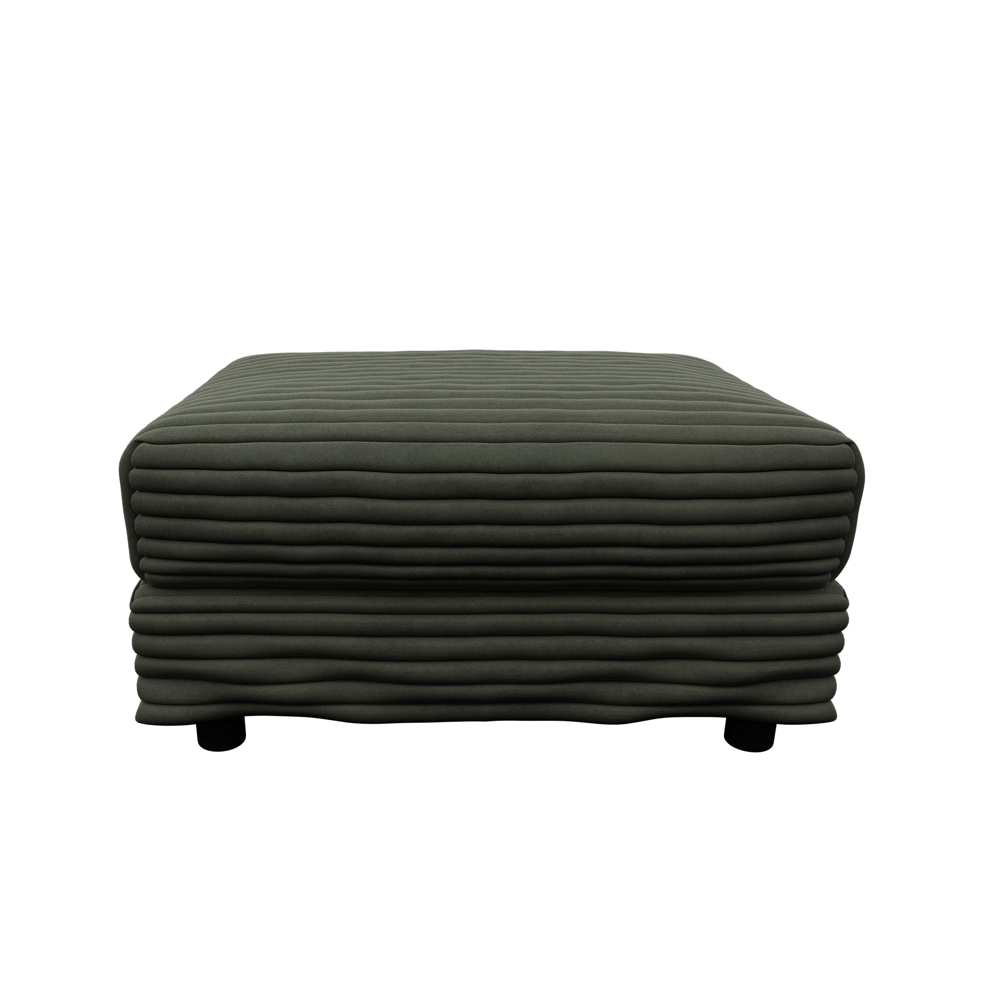 Convertible Deep Seat Sofa With Soft Pillows And Ottomans