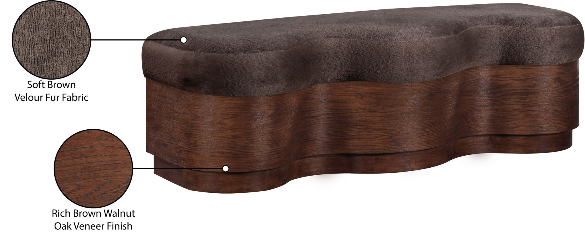 Savoy - Bench With Brown Base