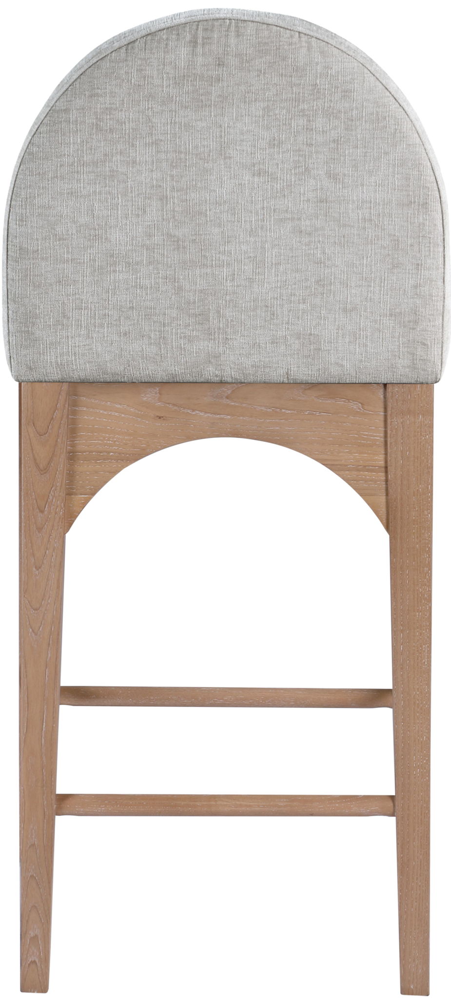 Waldorf - Chenille Stool With Natural Legs