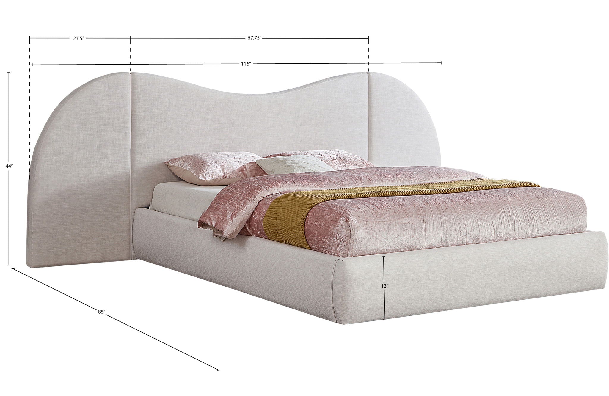 Everest - Linen Fabric Bed