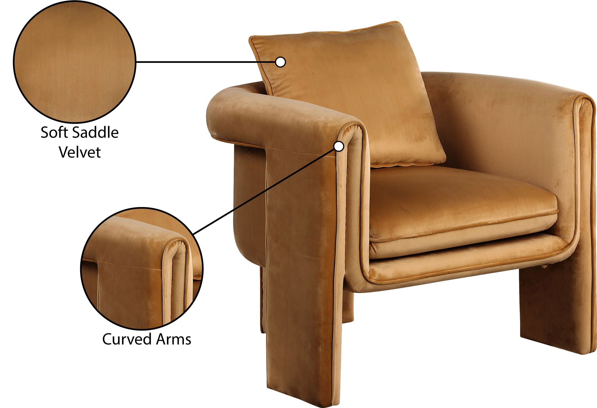 Sloan - Accent Chair - Saddle