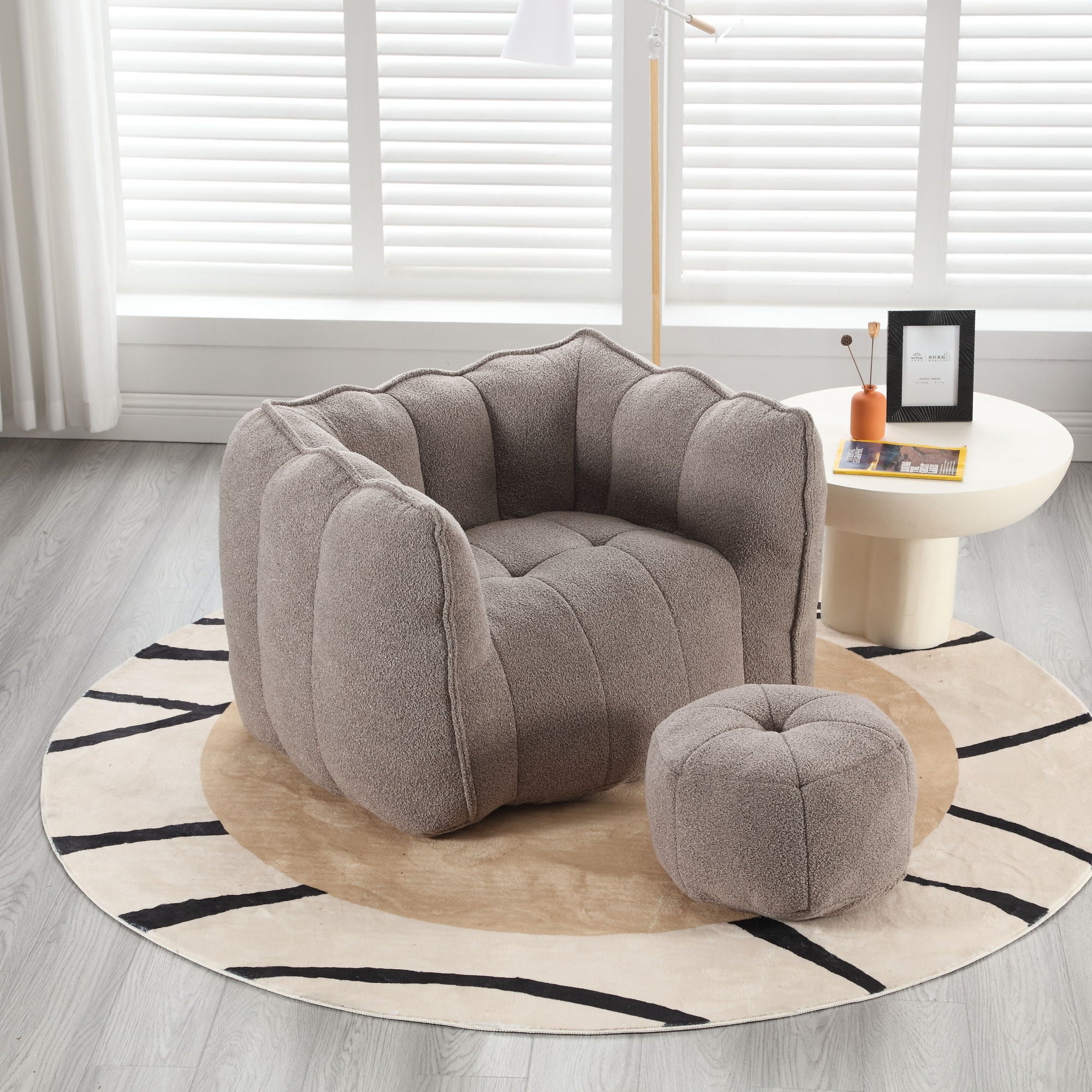 Soft Bean Bag Chair With High Resilient Foam