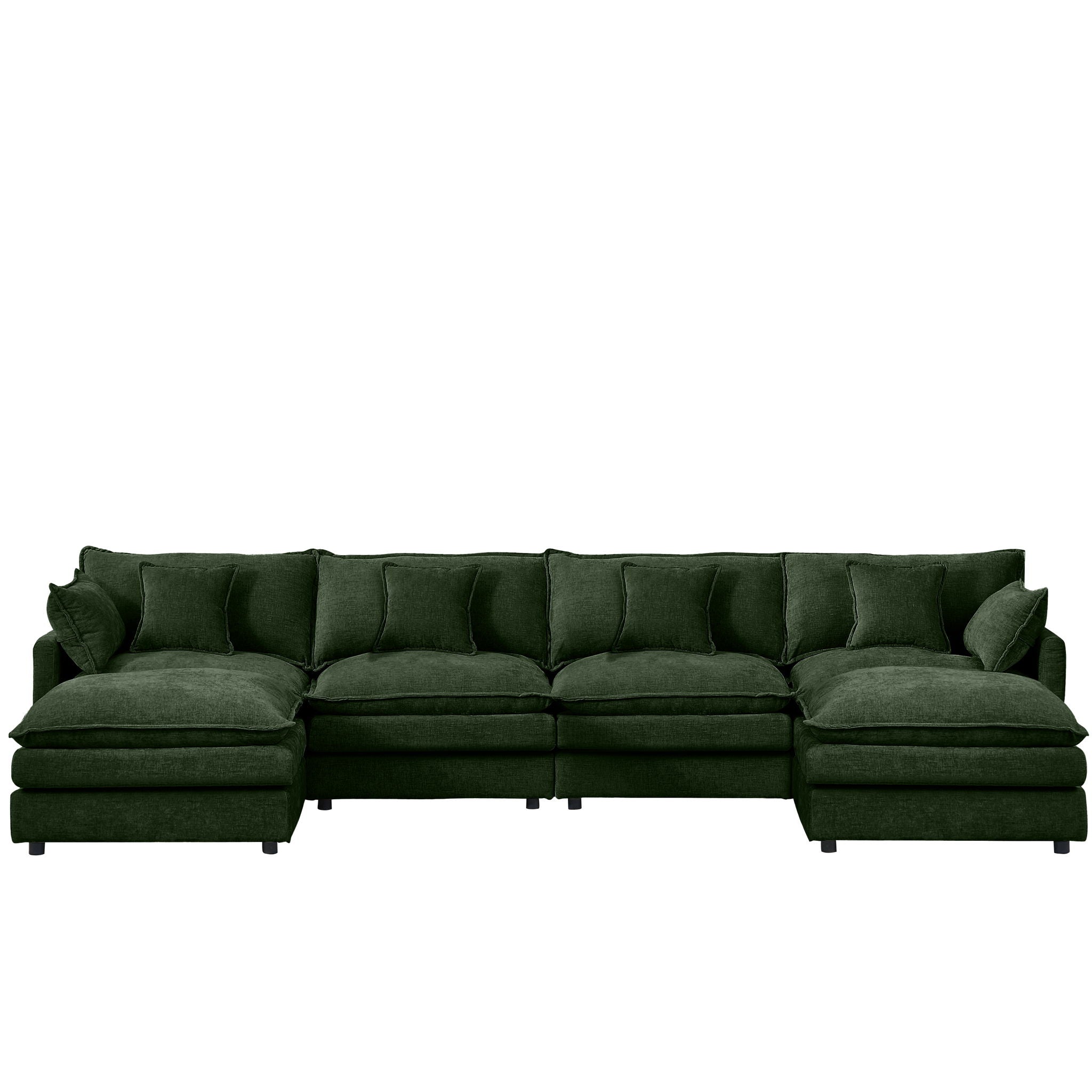 Modular U Shaped Sectional Sofa, 4 Seater Comfy Cloud Couch