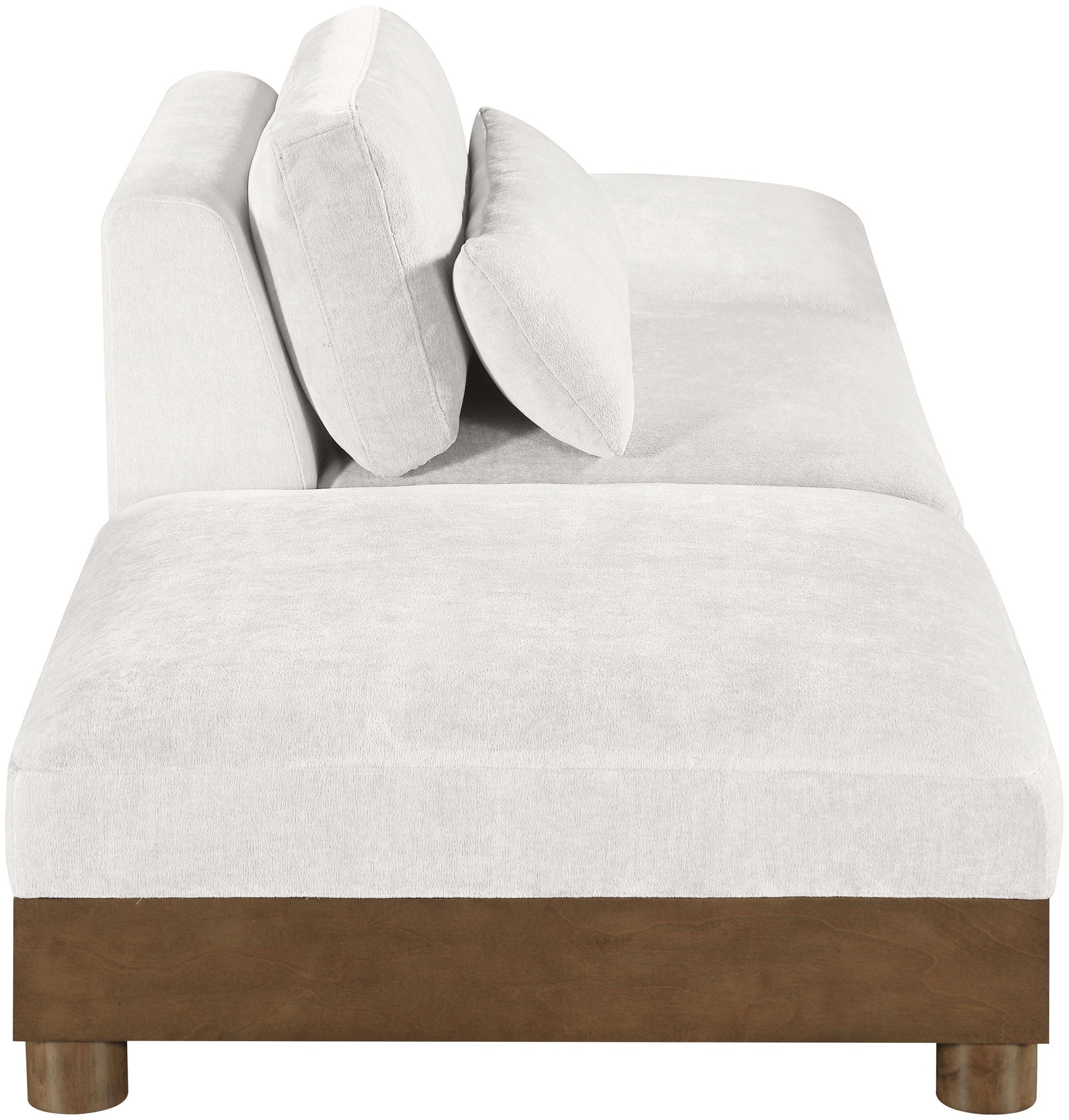 Turin - Chenille Fabric Upholstered Modular Sectional - Cream