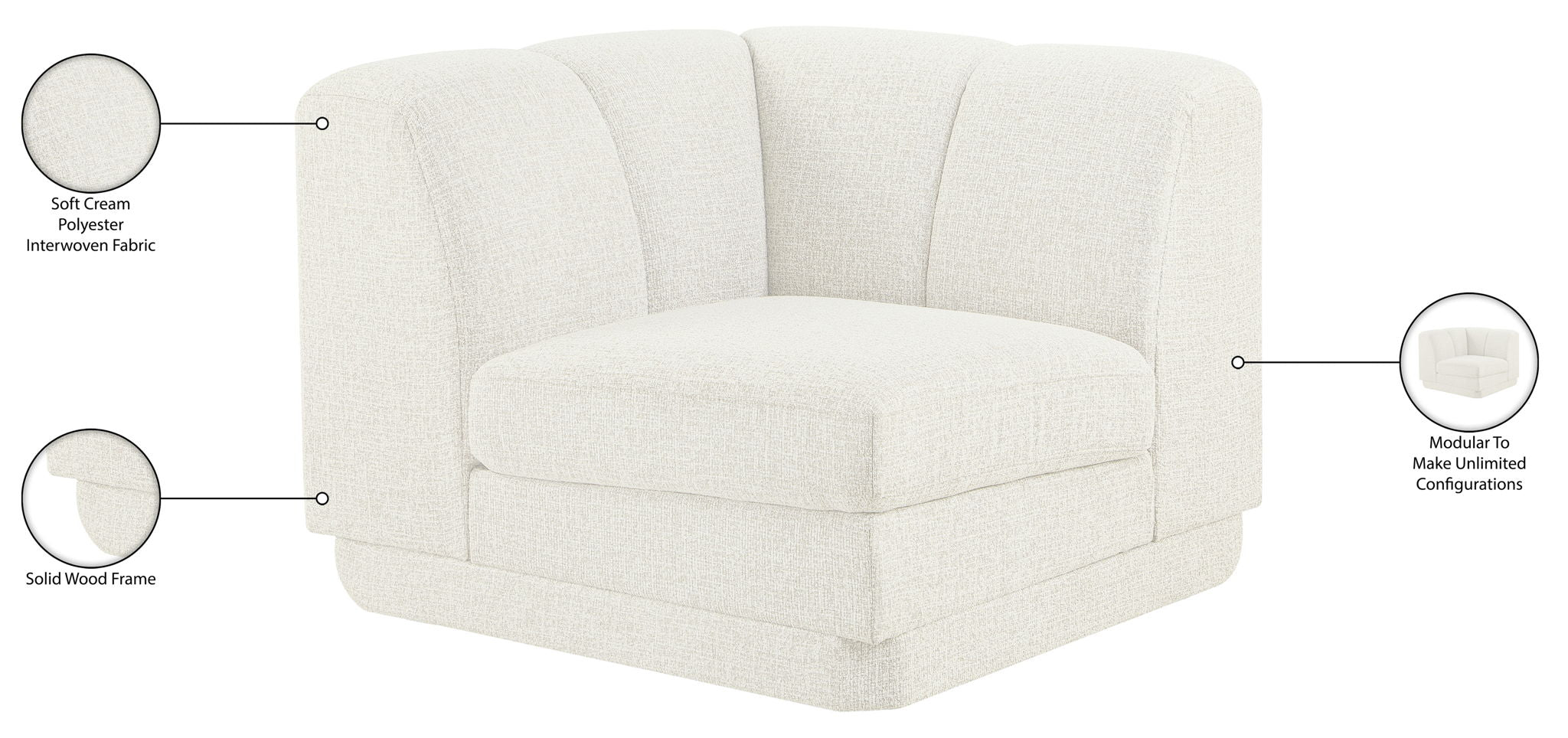 Modari - Fabric Upholstered Corner Chair