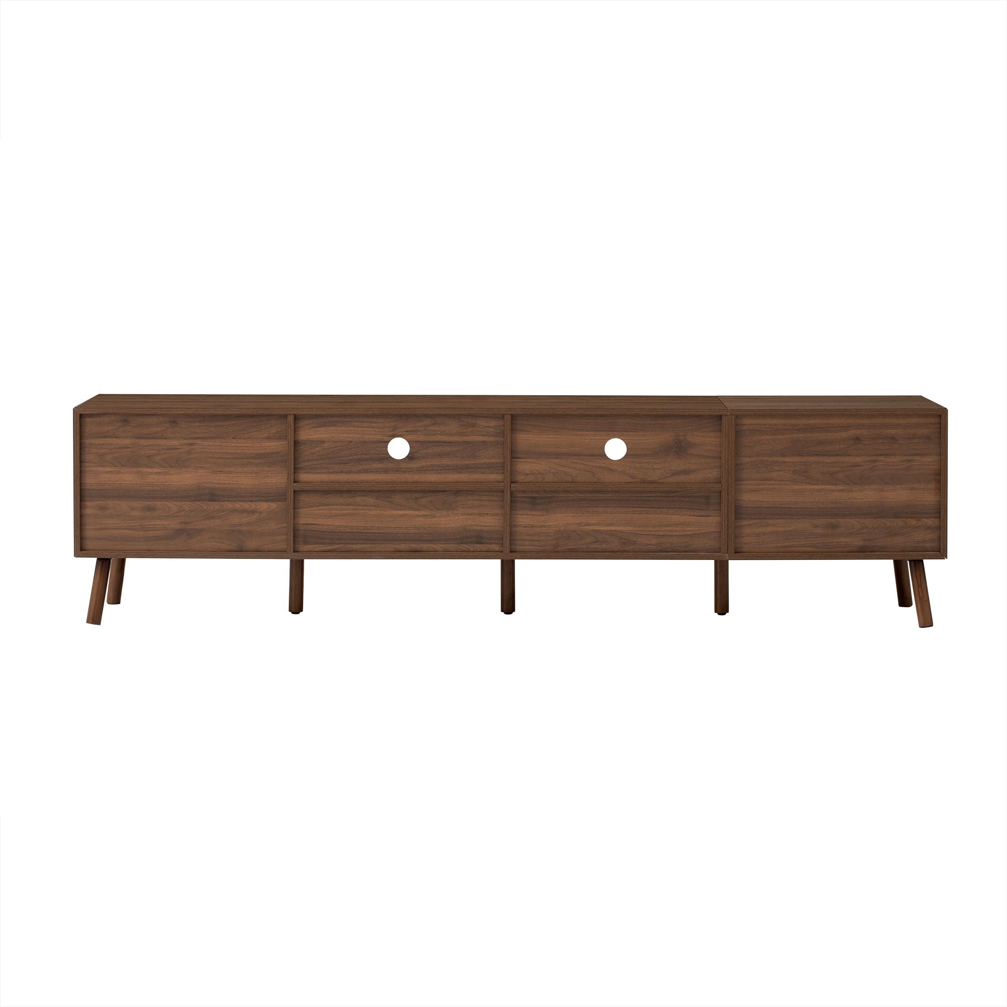 TV Stand With Drawers And Cable Management - Walnut