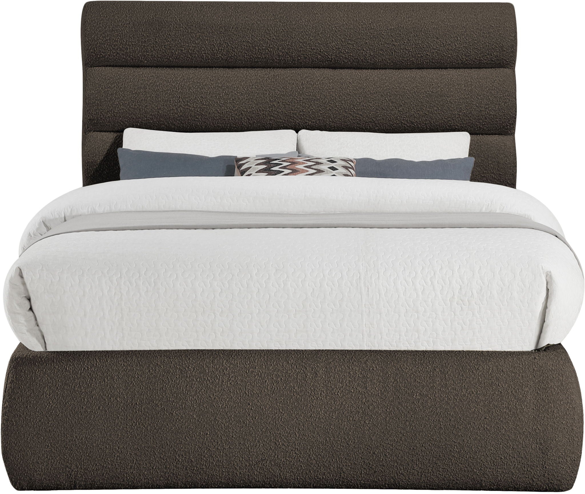 Adam - Boucle Fabric Bed With 52" Headboard
