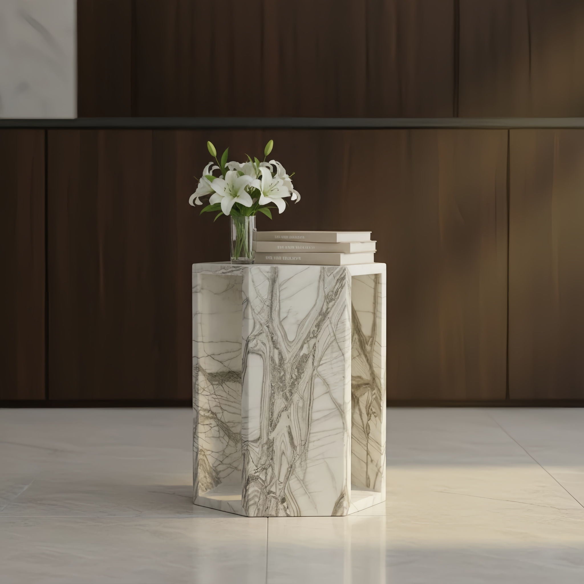 Modern Minimalist Hexagon Side Table