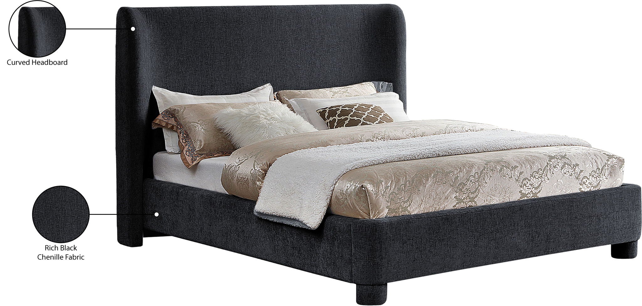 Penny - Chenille Fabric Bed