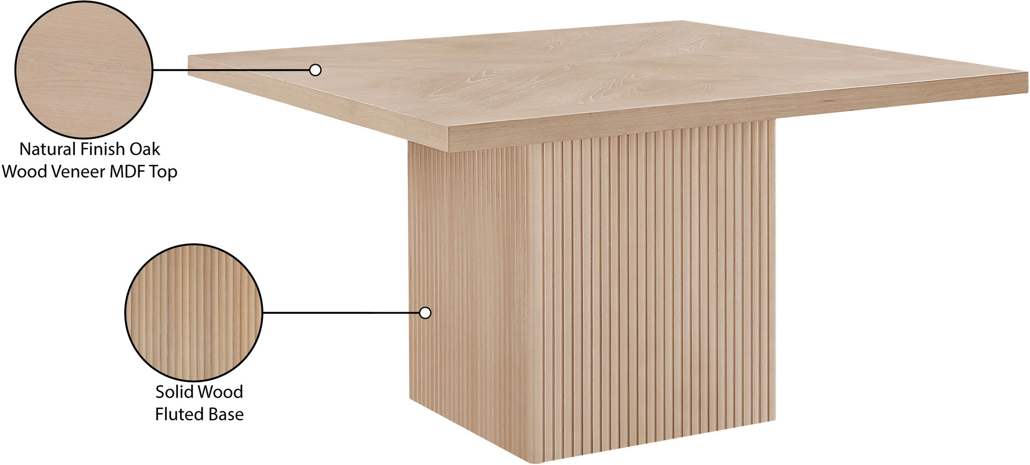 Belinda - Oak Veneer And Solid Wood Table