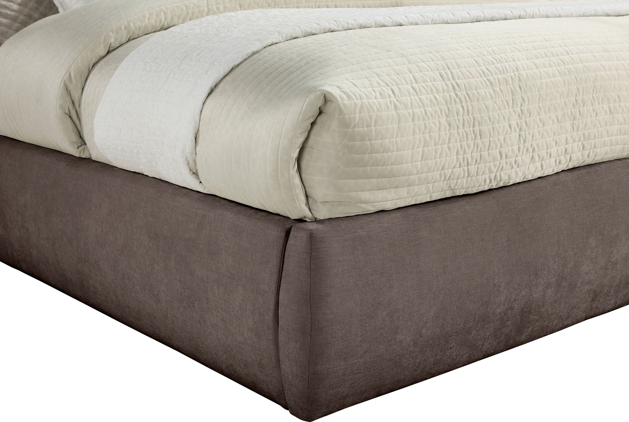 Adam - Chenille Fabric Bed With 52" Headboard