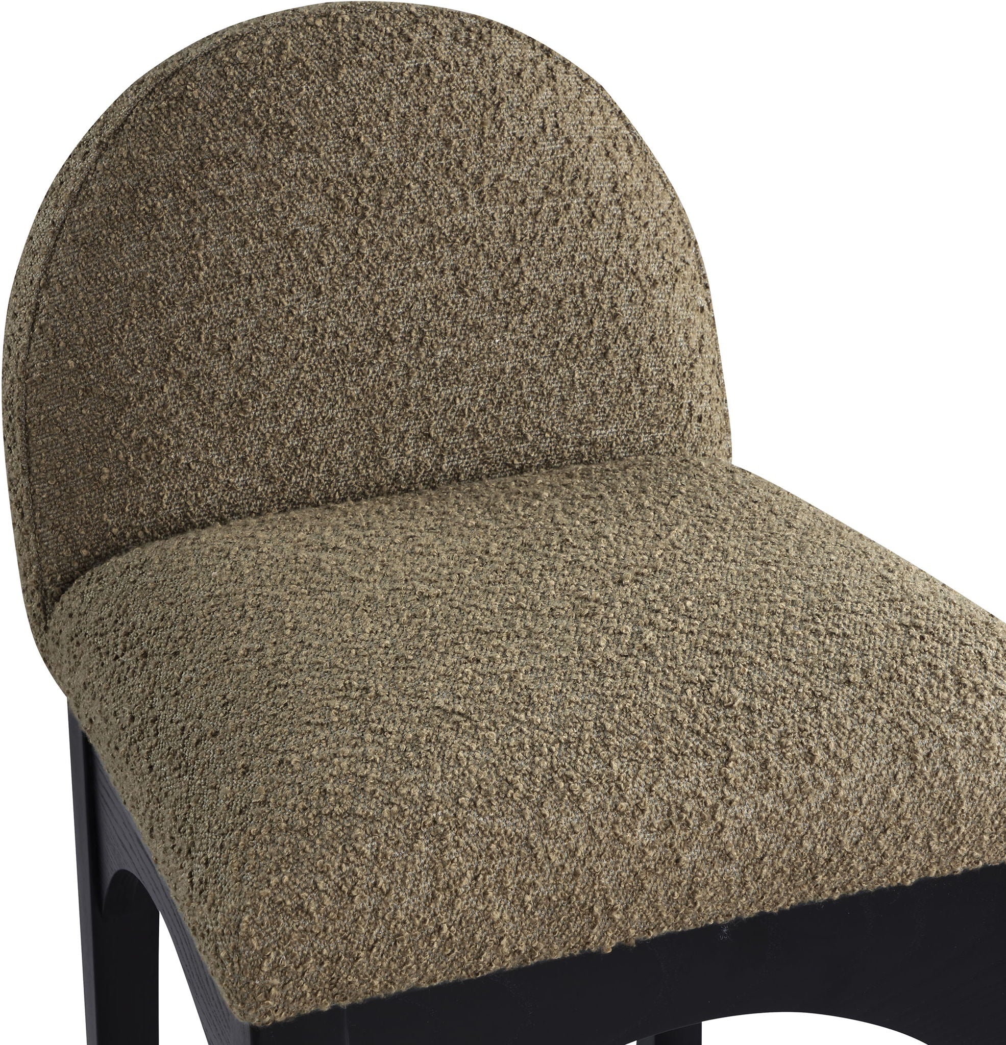 Waldorf - Boucle Stool With Black Legs