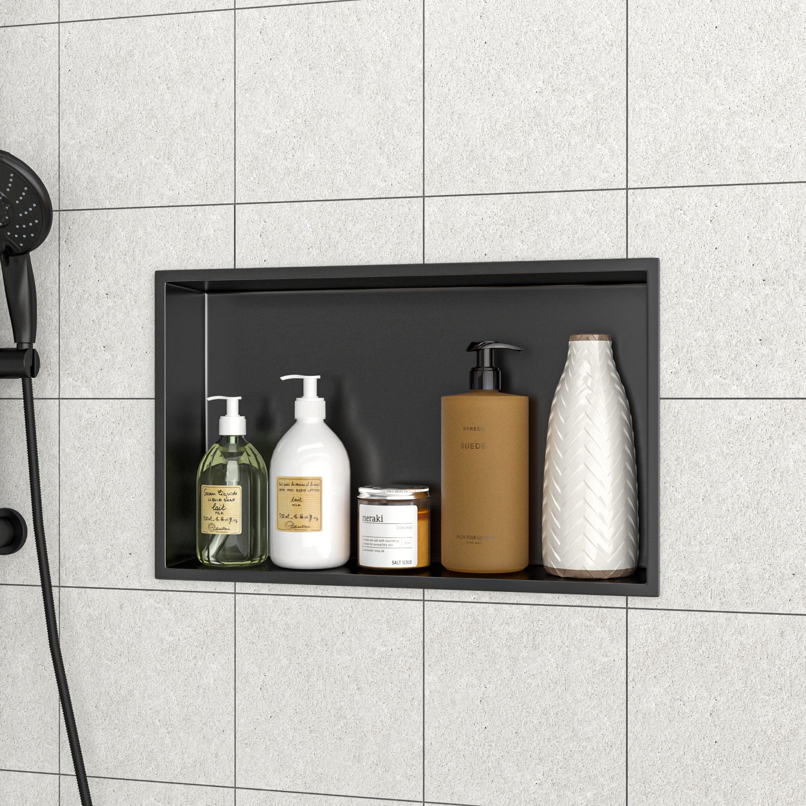 Stainless Steel Shower Niche With Seamless Design For Bathroom Storage